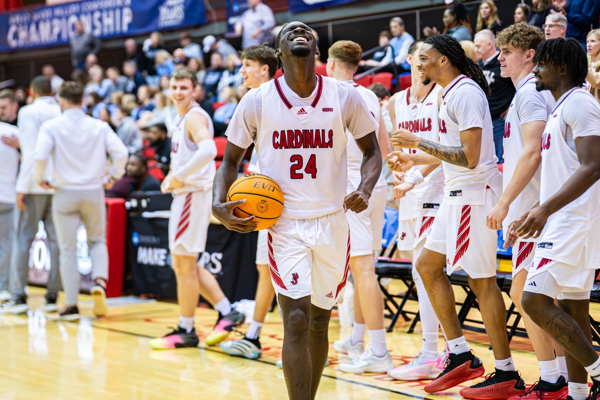 Bradley Lightbourne celebrating