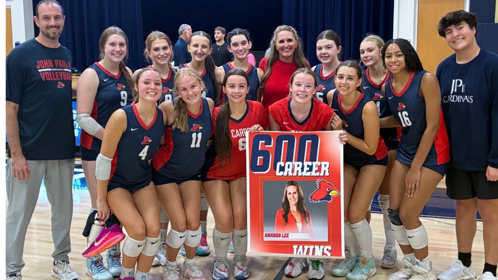 Volleyball Coach Lee 600th Win