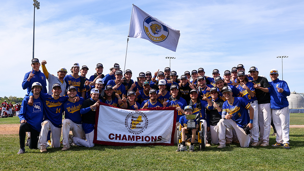 Wildcats score 19 runs en route to GNAC Championship win over AMCats Johnson & Wales