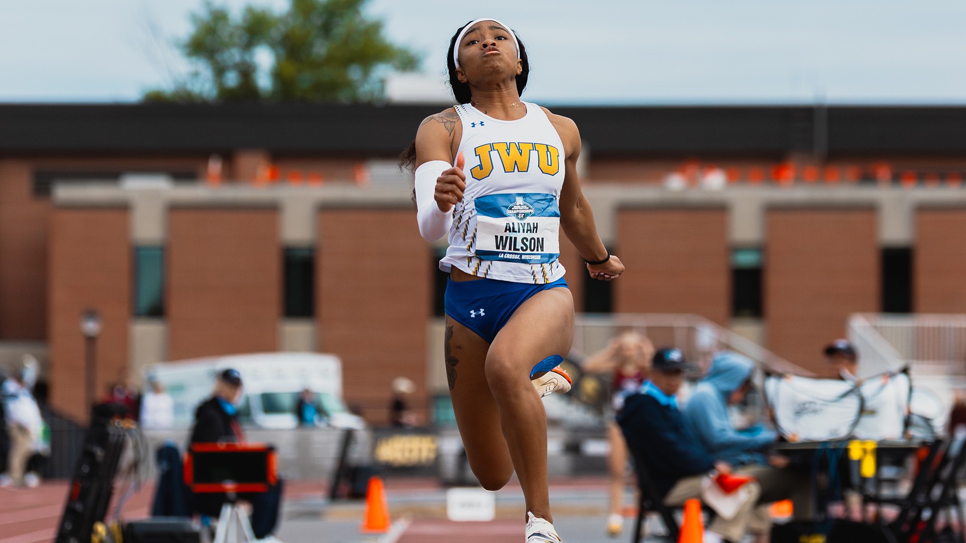 Aliyah Wilson competed in the long jump at the NCAAs.