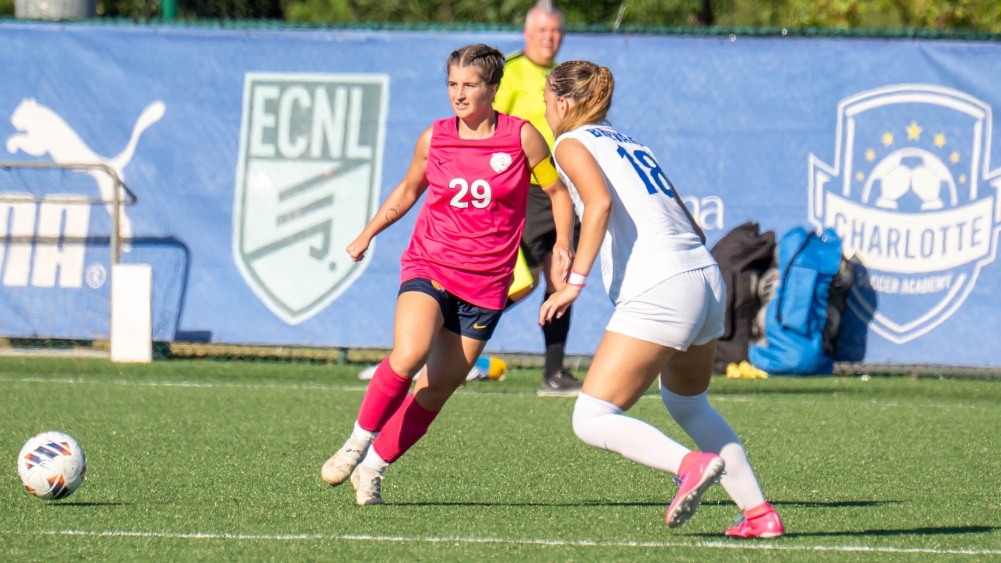 women playing soccer