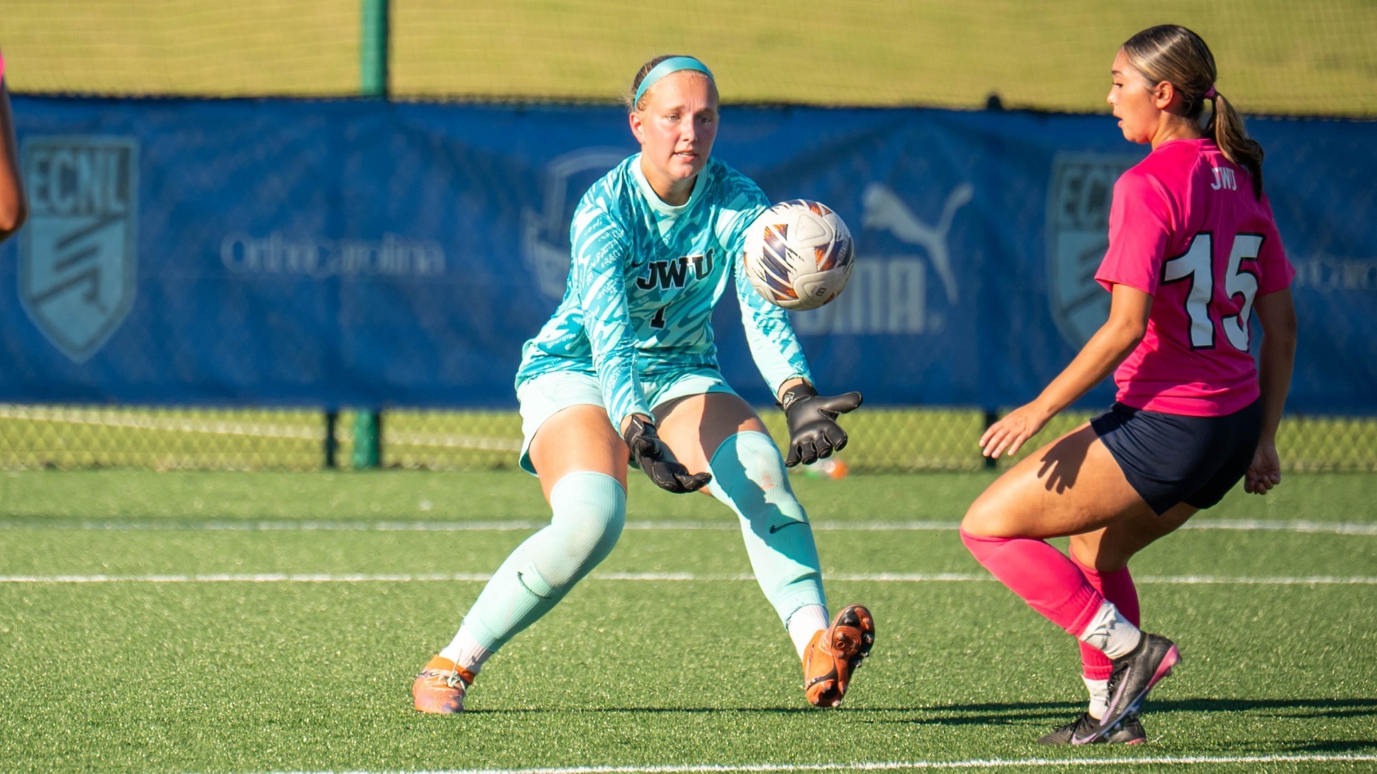 women playing soccer