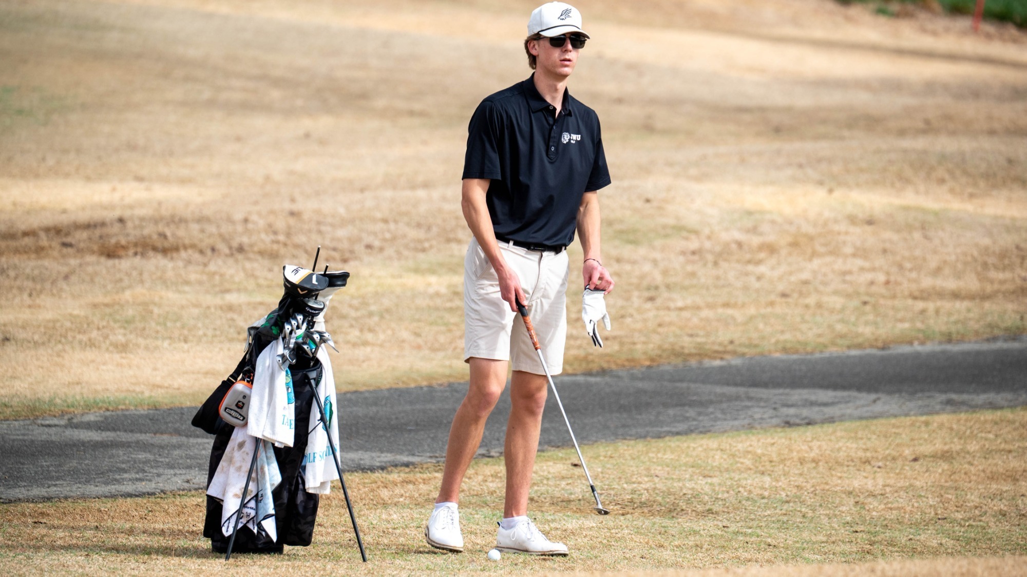 man playing golf