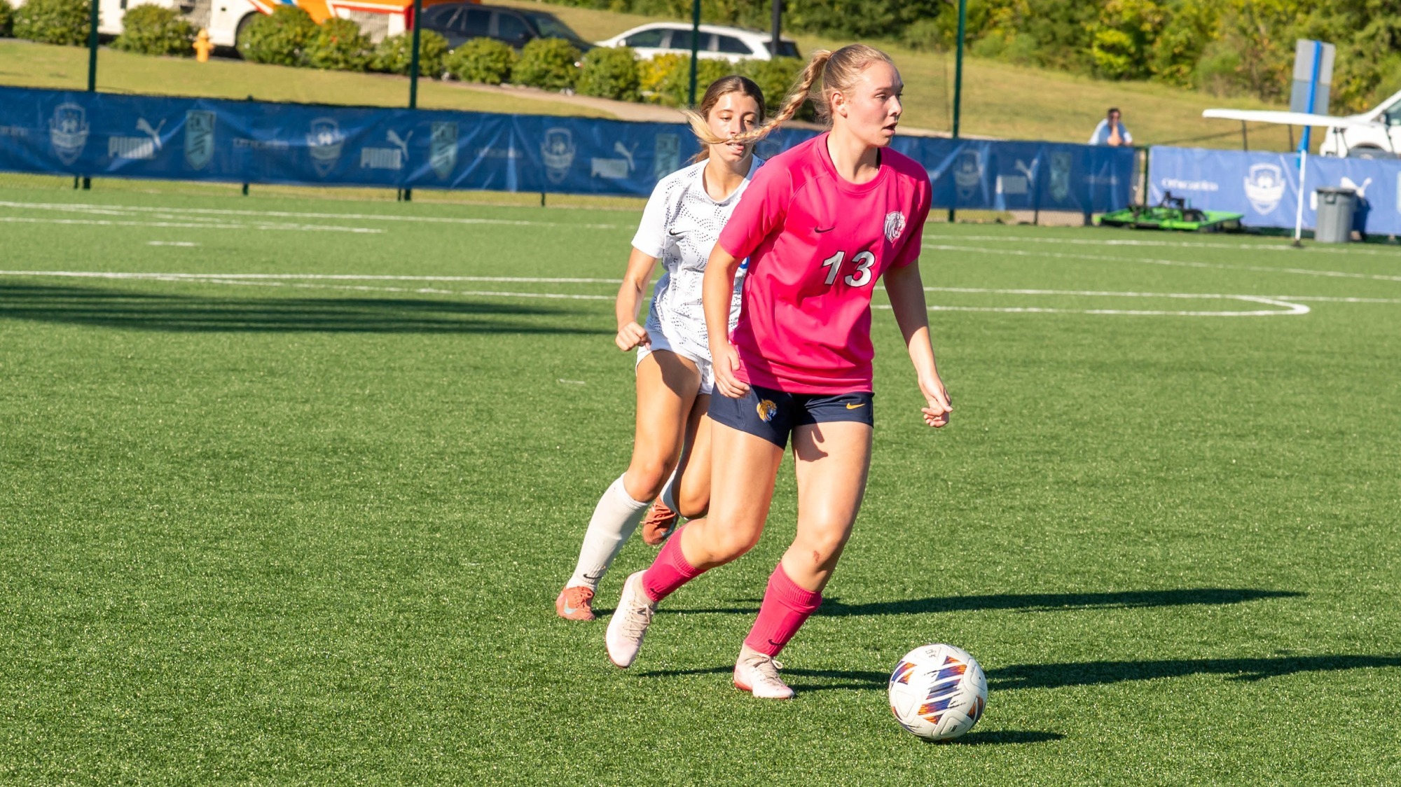 women playing soccer