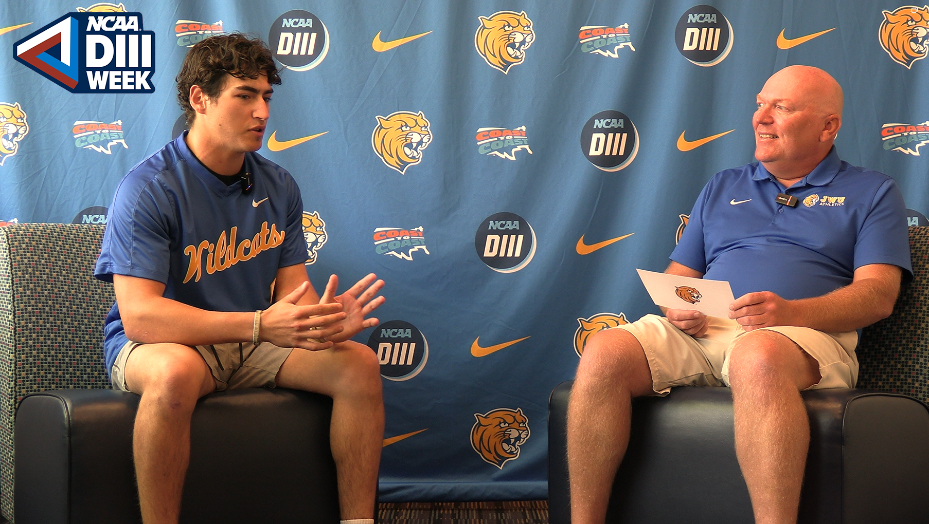 two men talking to each other