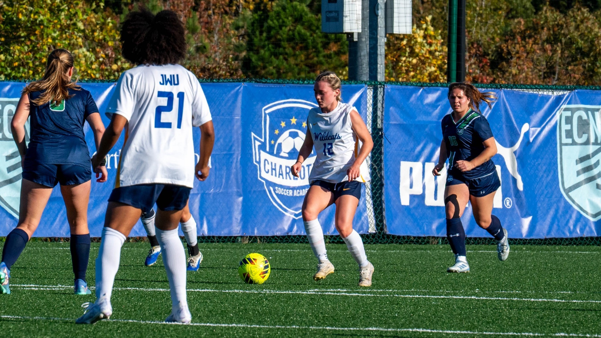 women playing soccer