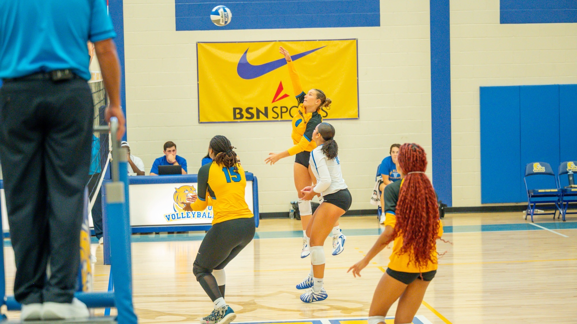 women playing volleyball