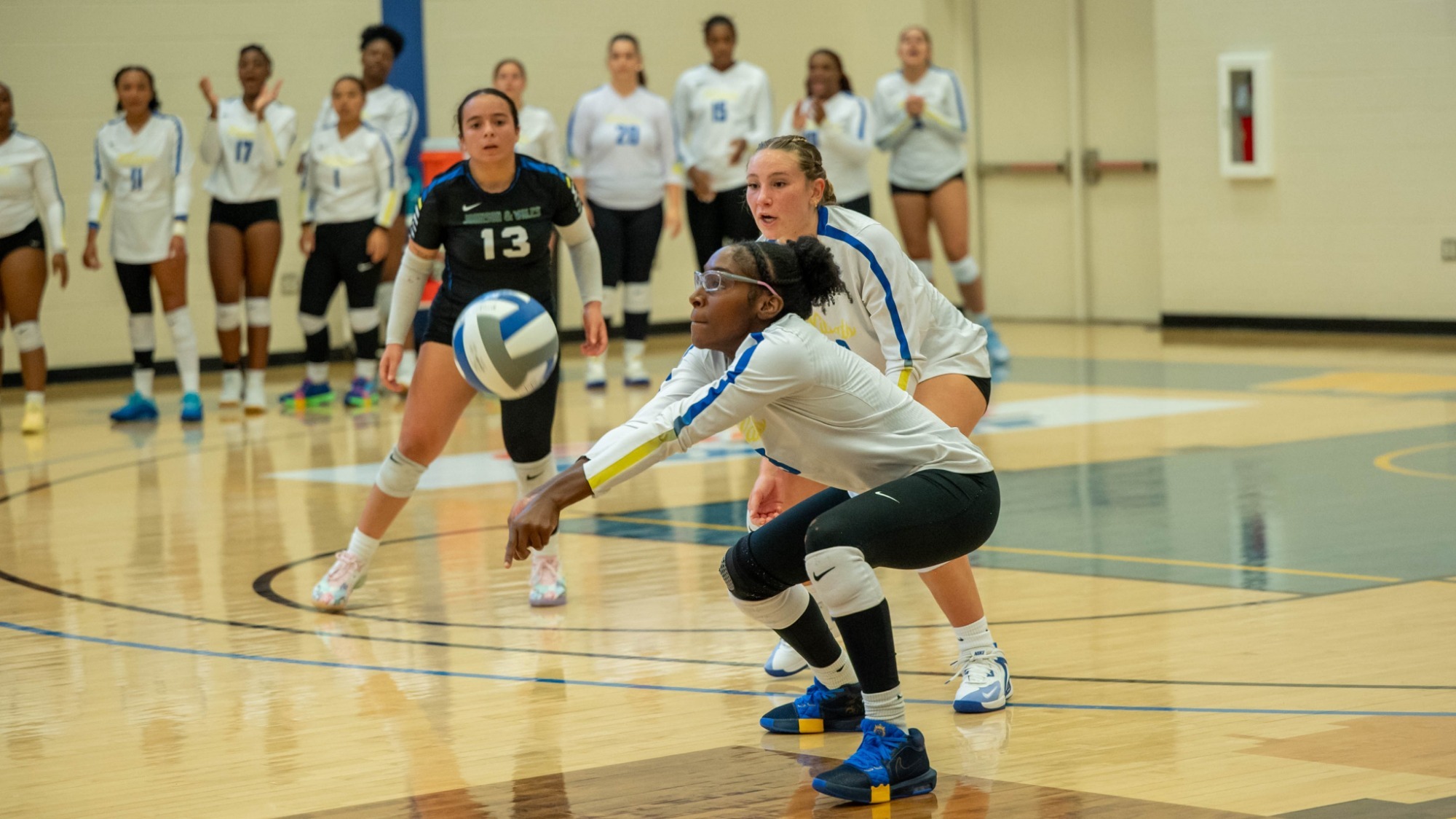 woman passing a volleyball