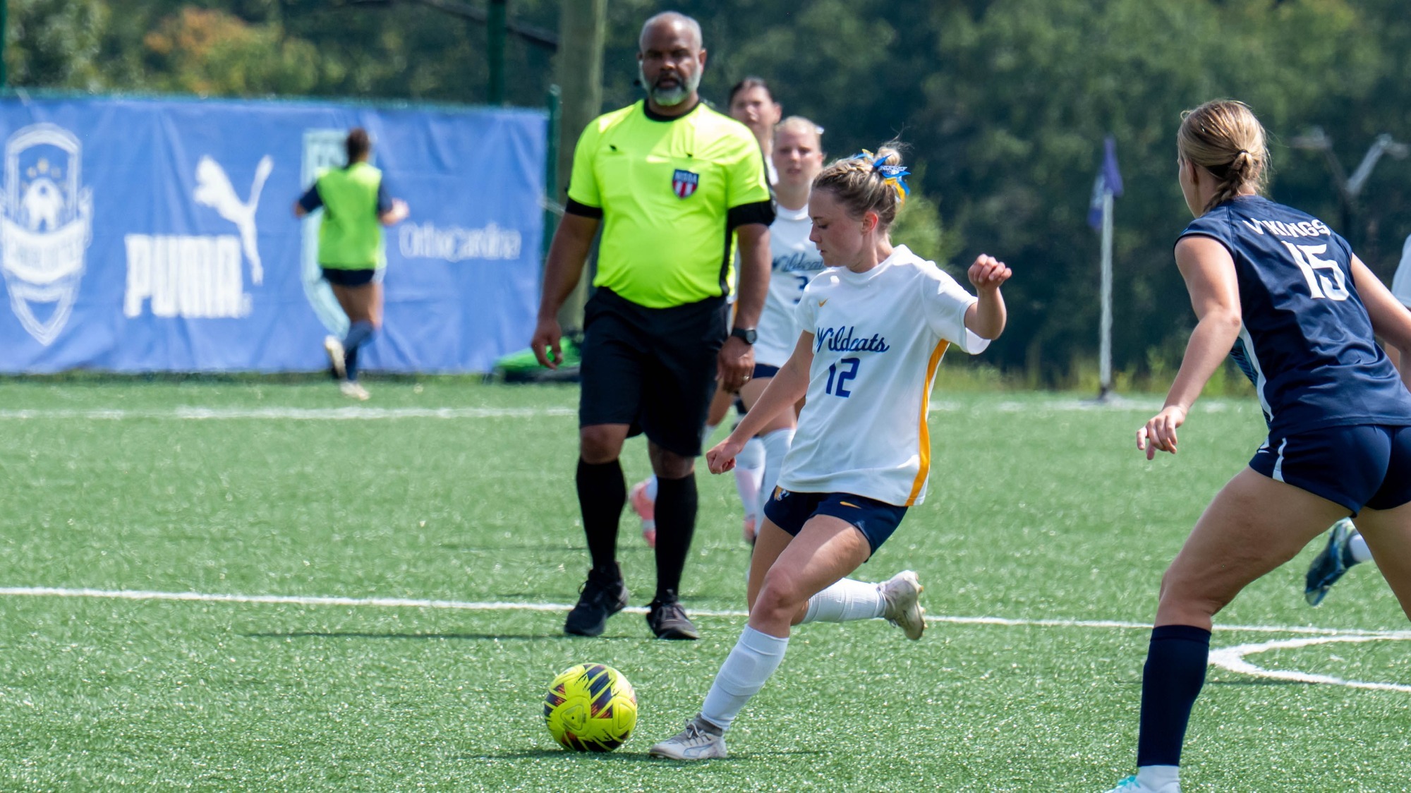 women playing soccer