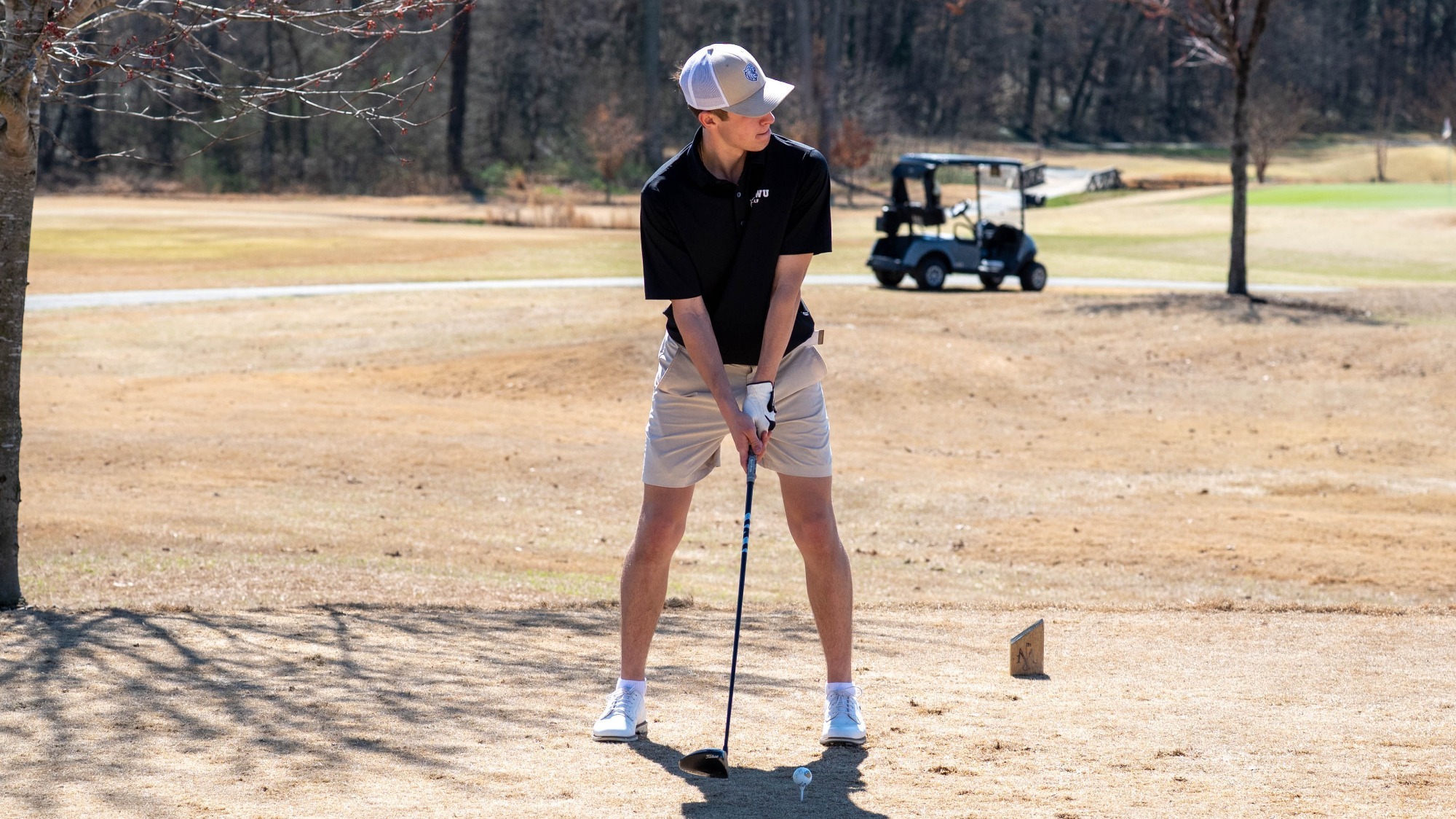 man playing golf
