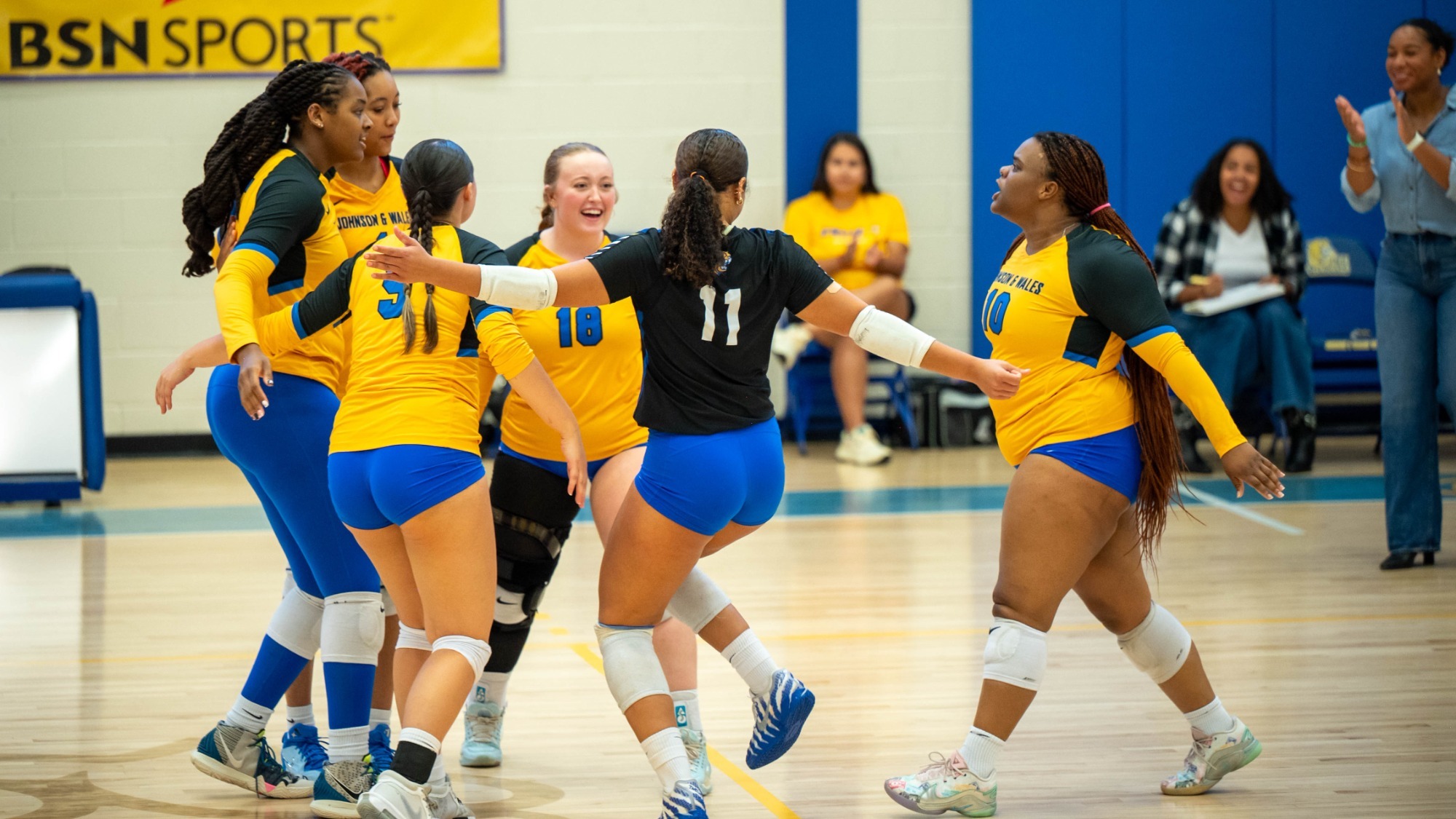 women playing volleyball