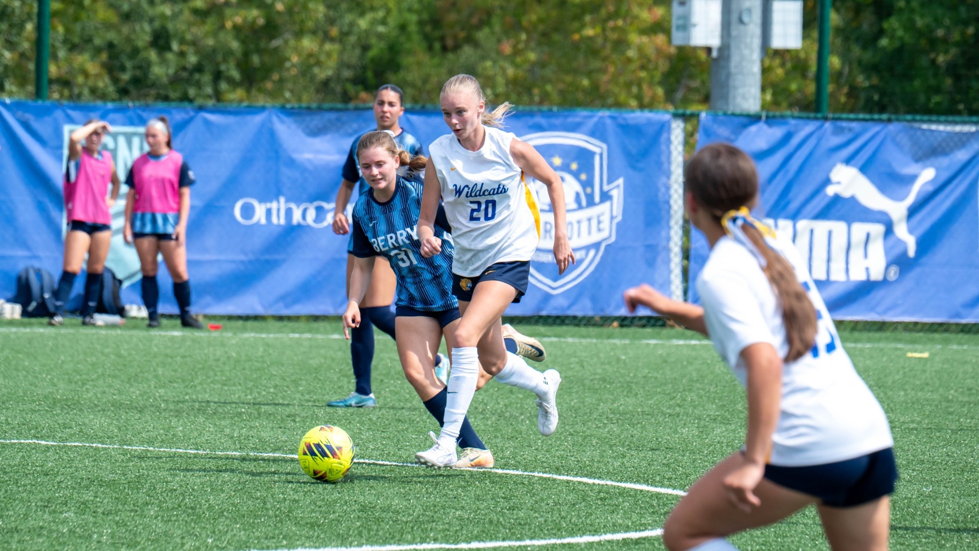 women playing soccer