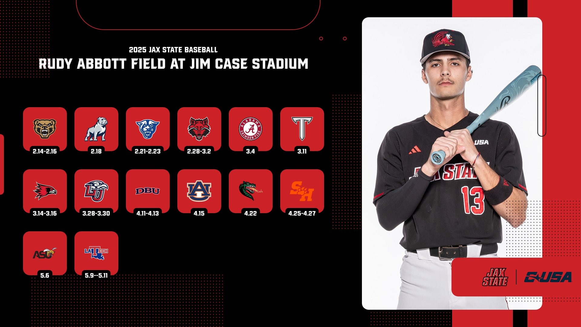 Jax State Baseball Announces 2025 Schedule Jacksonville State University Athletics