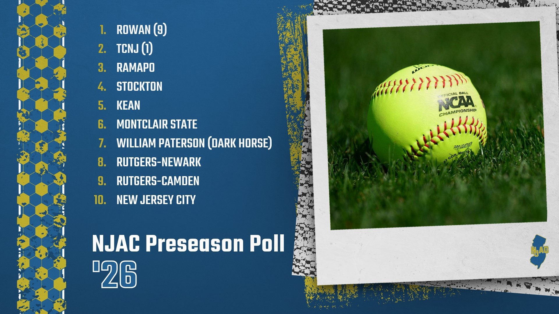 NJAC Softball Preseason Poll 2026