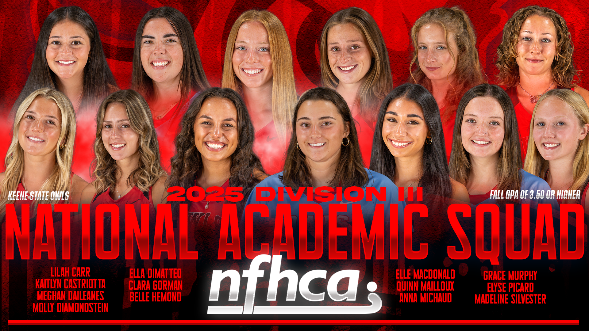2025 NFHCA All-Academic Squad