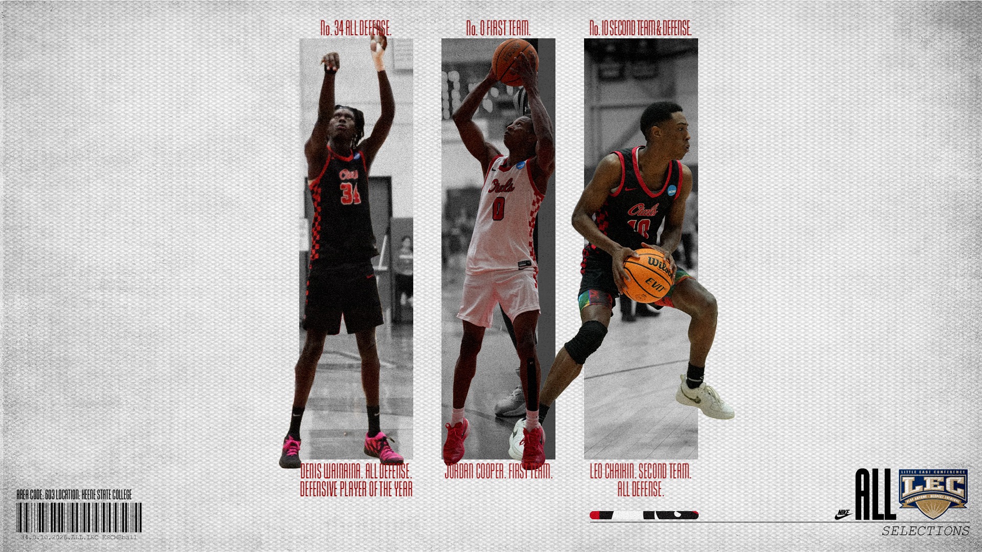 LEC End of Season Awards - 2025-2026 Men's Basketball