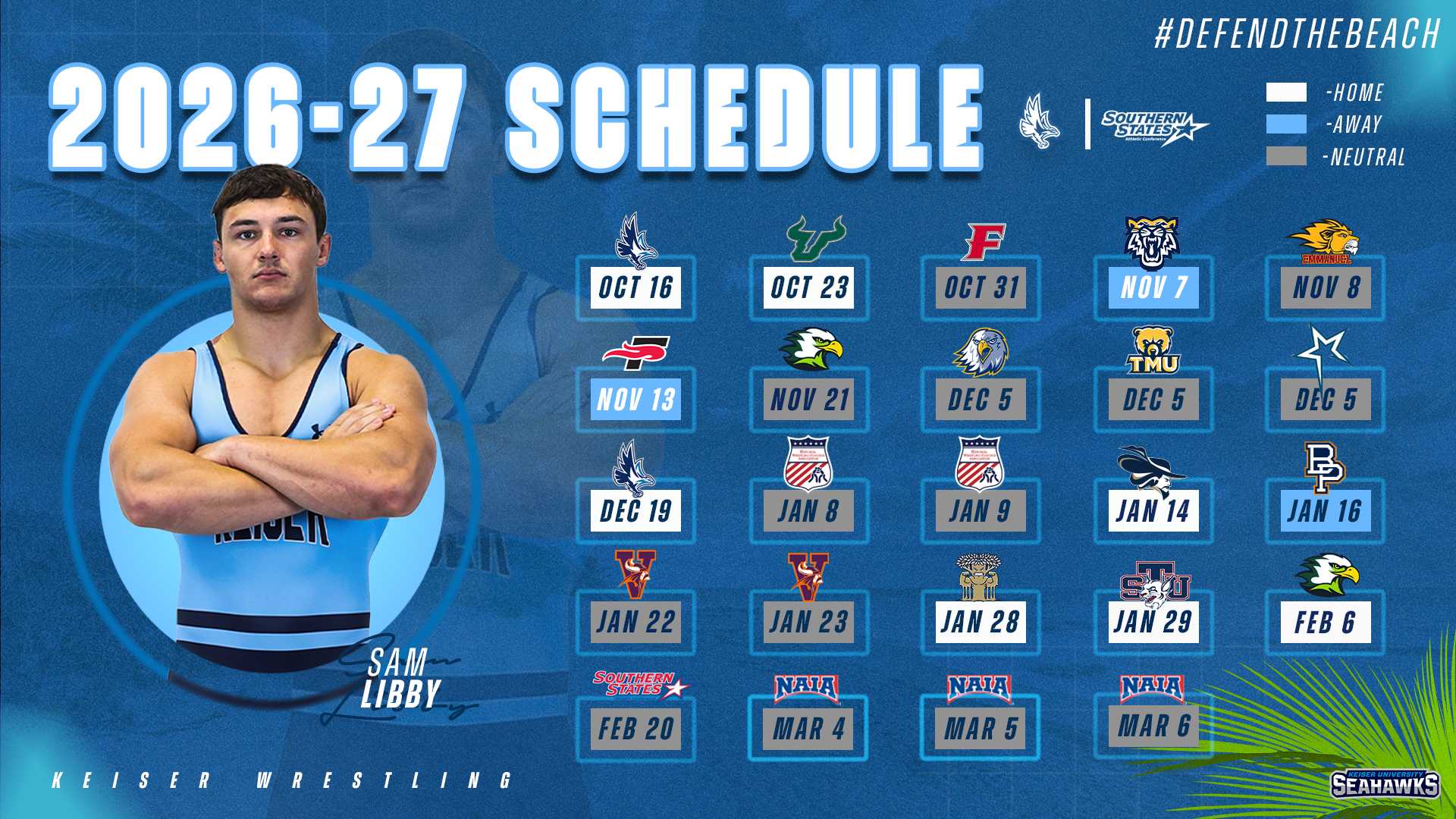 26-27 MEN WRESTLING SCHEDULE