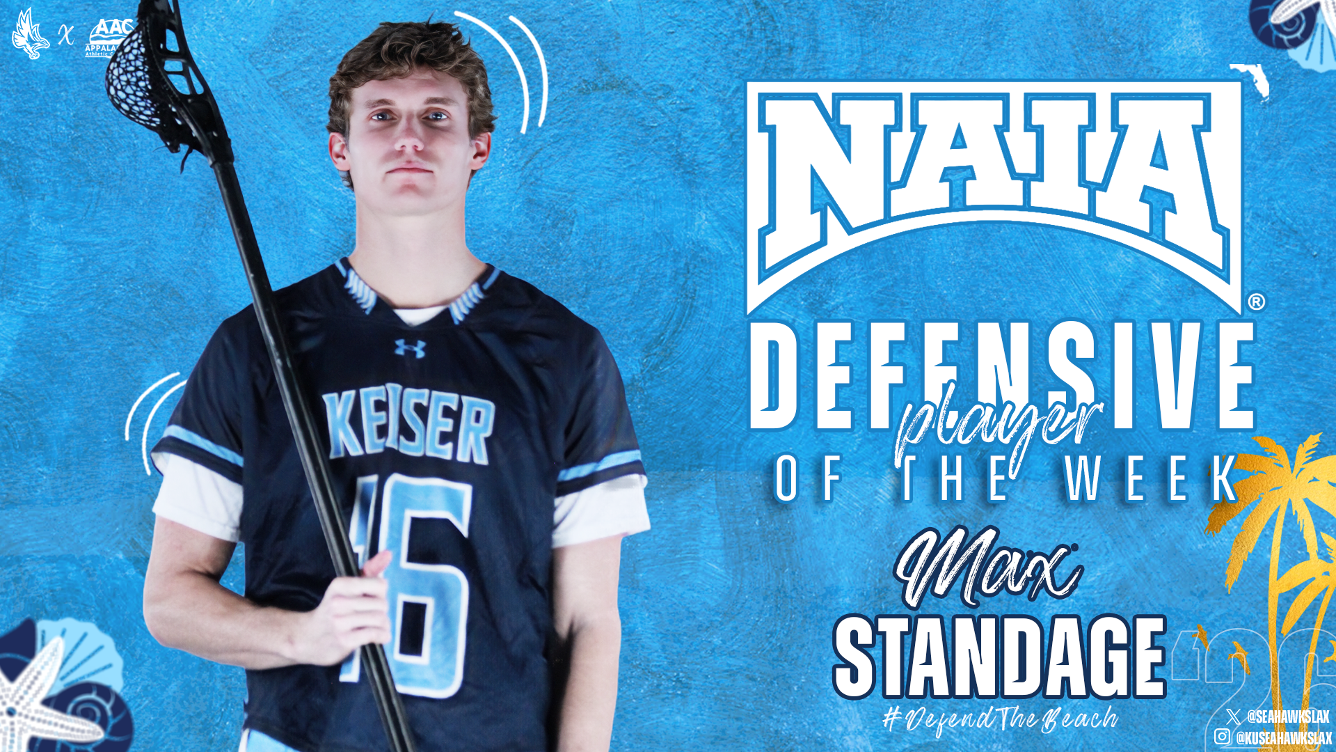 Max Standage NAIA Defensive Player of the Week