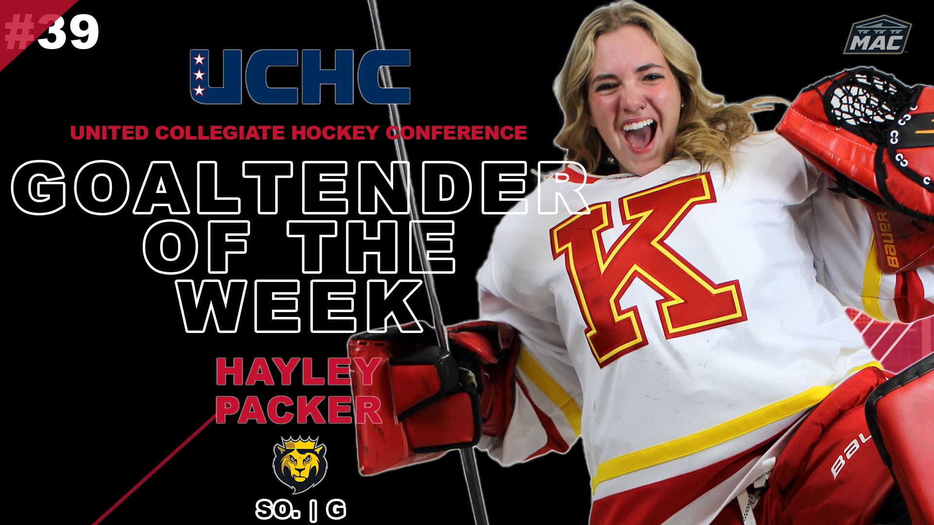 Packer Earns Her First Career UCHC Weekly Honor Roll Recognition King's College Athletics