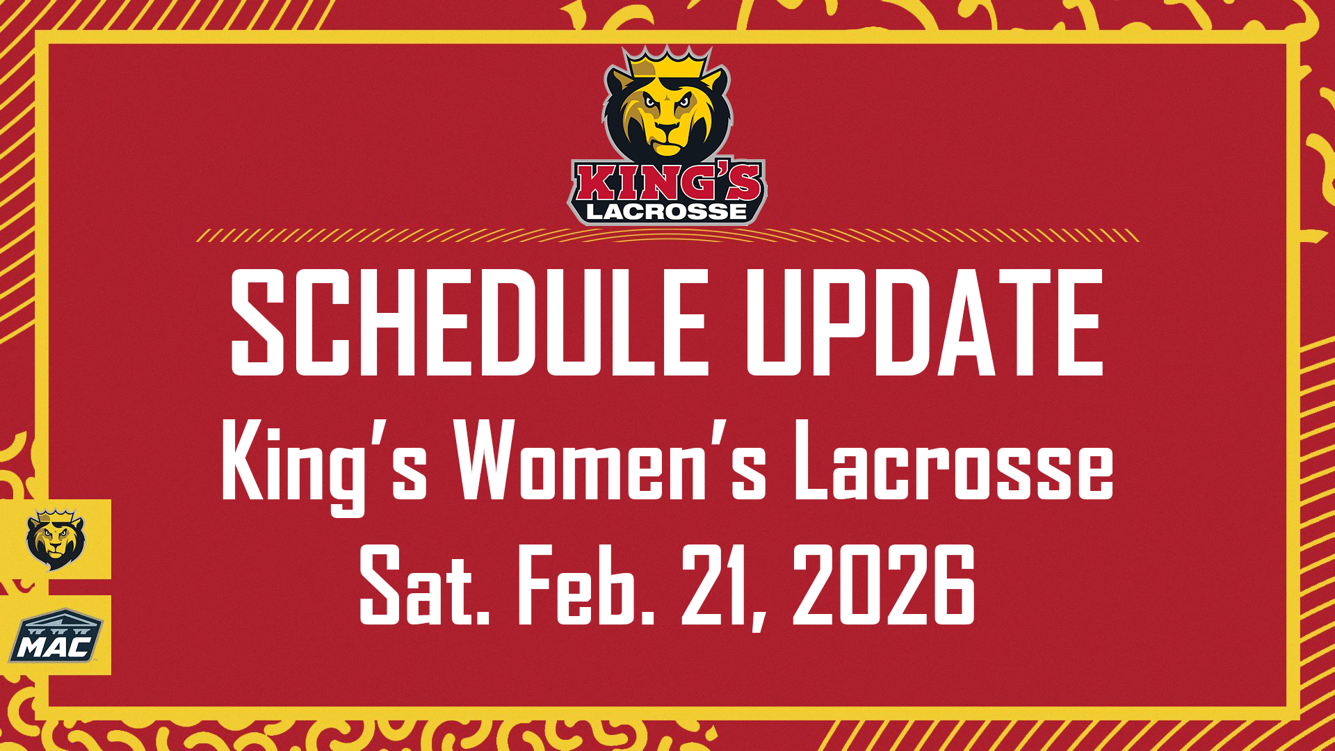 WLAX Schedule Update