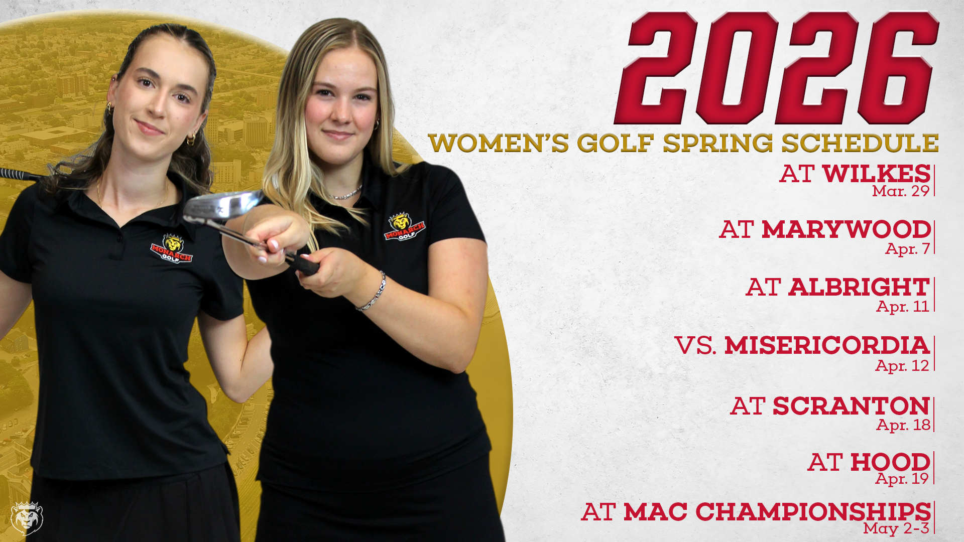 Women's Golf Schedule Spring 2026