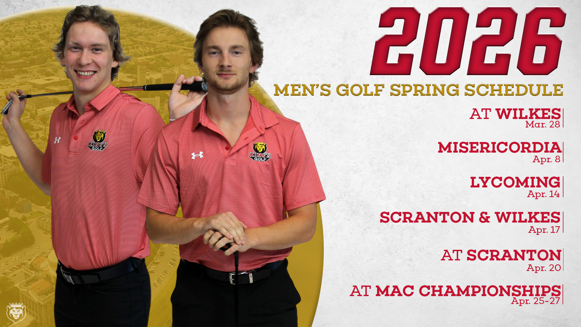 MGOLF 2026 Spring Schedule