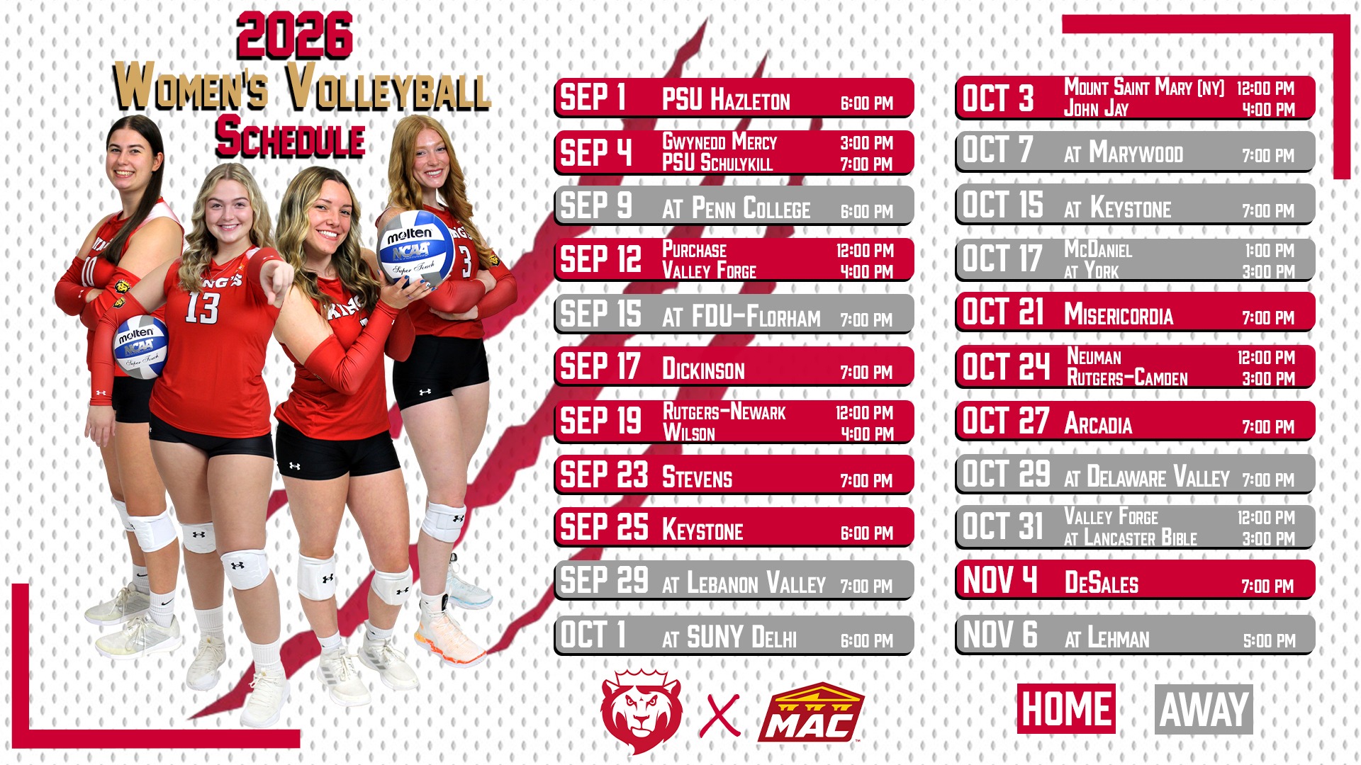 2026 Women's Volleyball Schedule Release