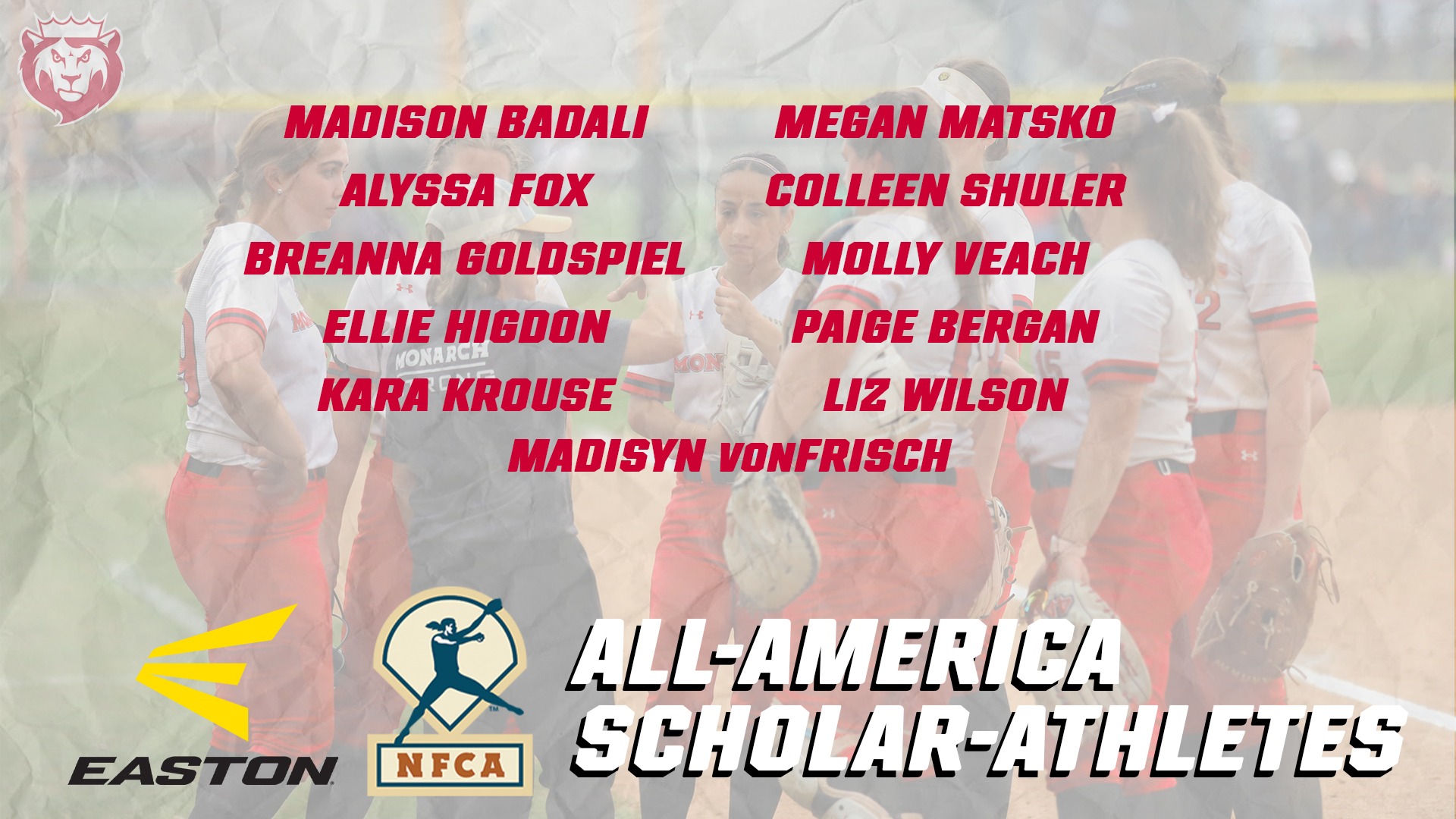 2026 Easton/NFCA All-America Scholar-Athletes