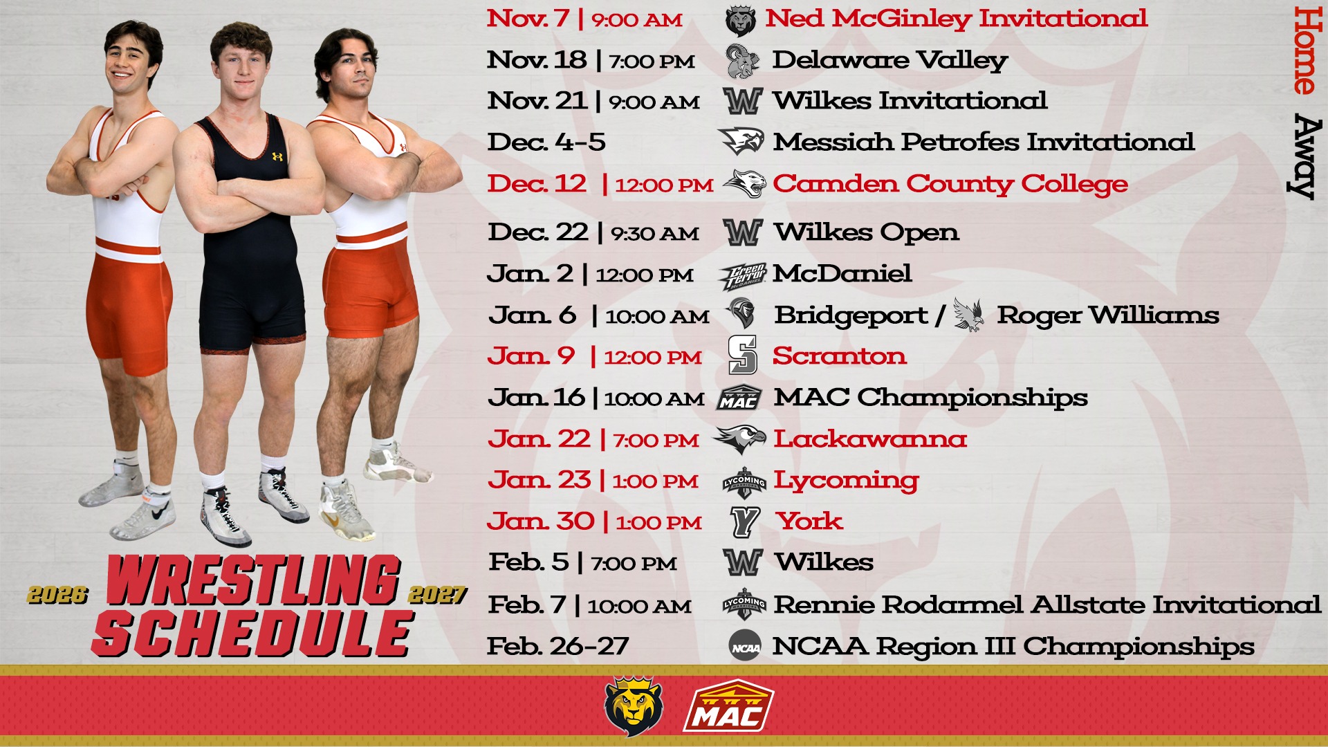 2026-27 Wrestling Schedule Graphic