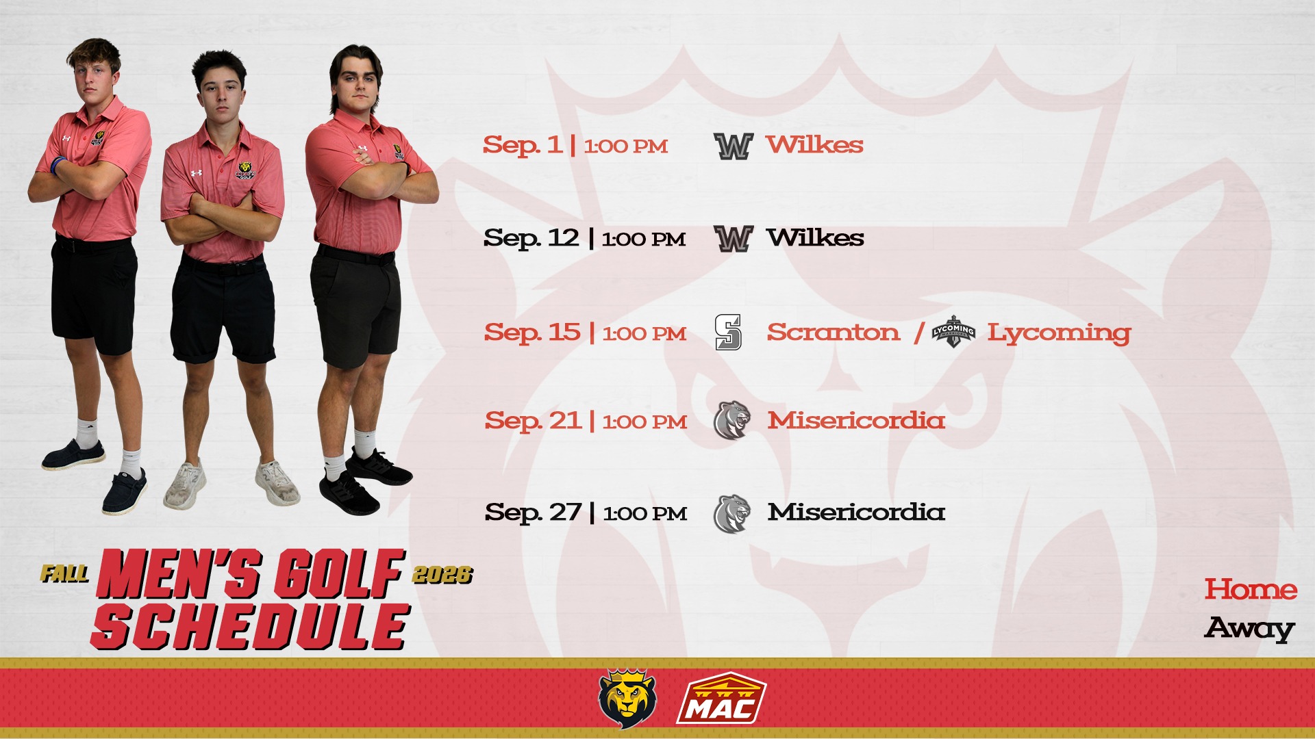 2026 MG Fall Schedule
