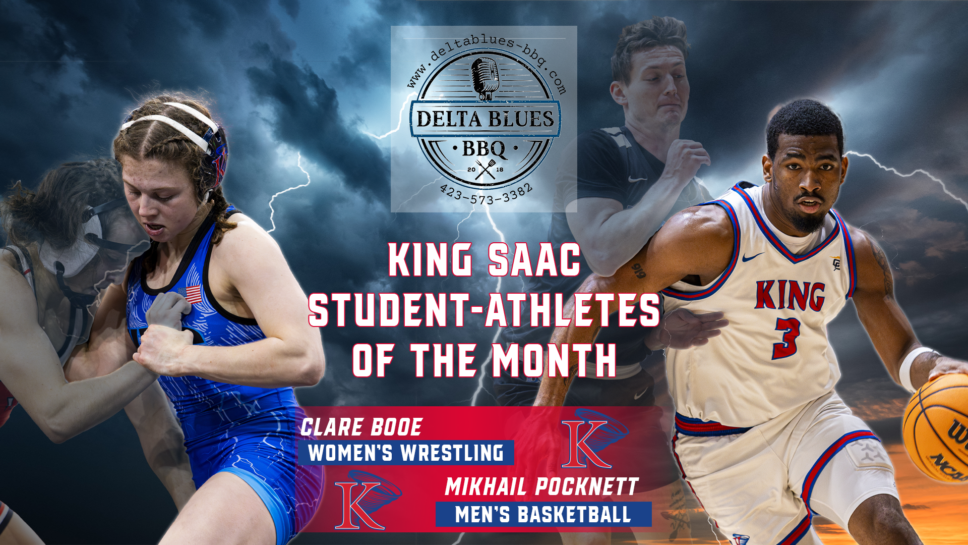 Clare Booe, Mikhail Pocknett SAAC Athlete of the Month