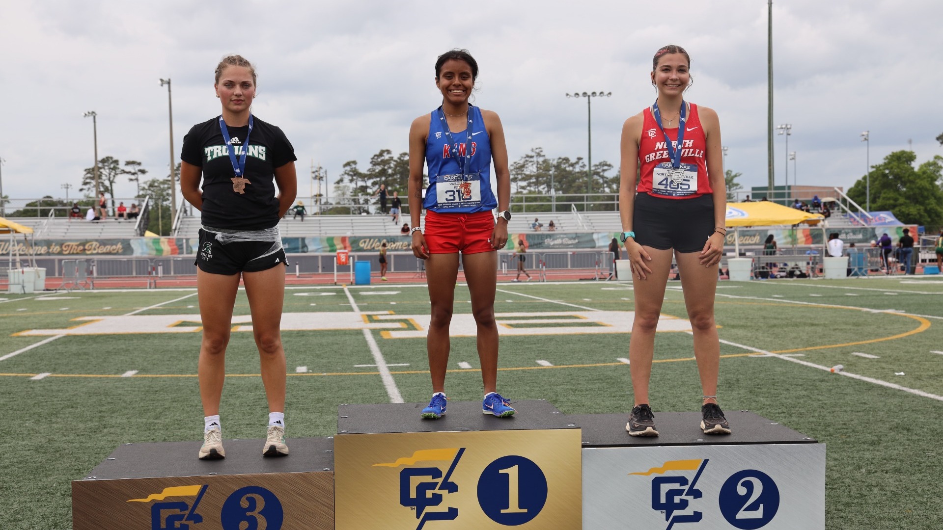Ermay Vazquez Adame on the podium at Conference Championships