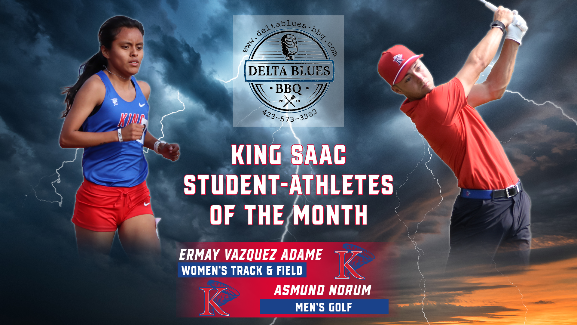 SAAC Athlete of the Month Ermay Vazquez Adame and Asmund Norum
