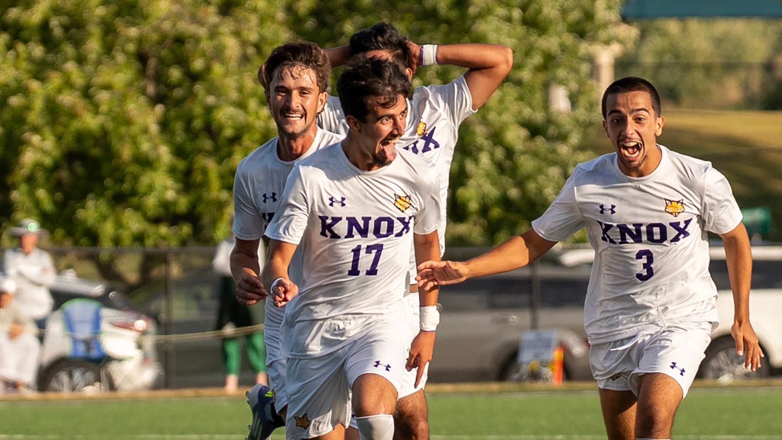 Tomás Ramos after scoring a goal