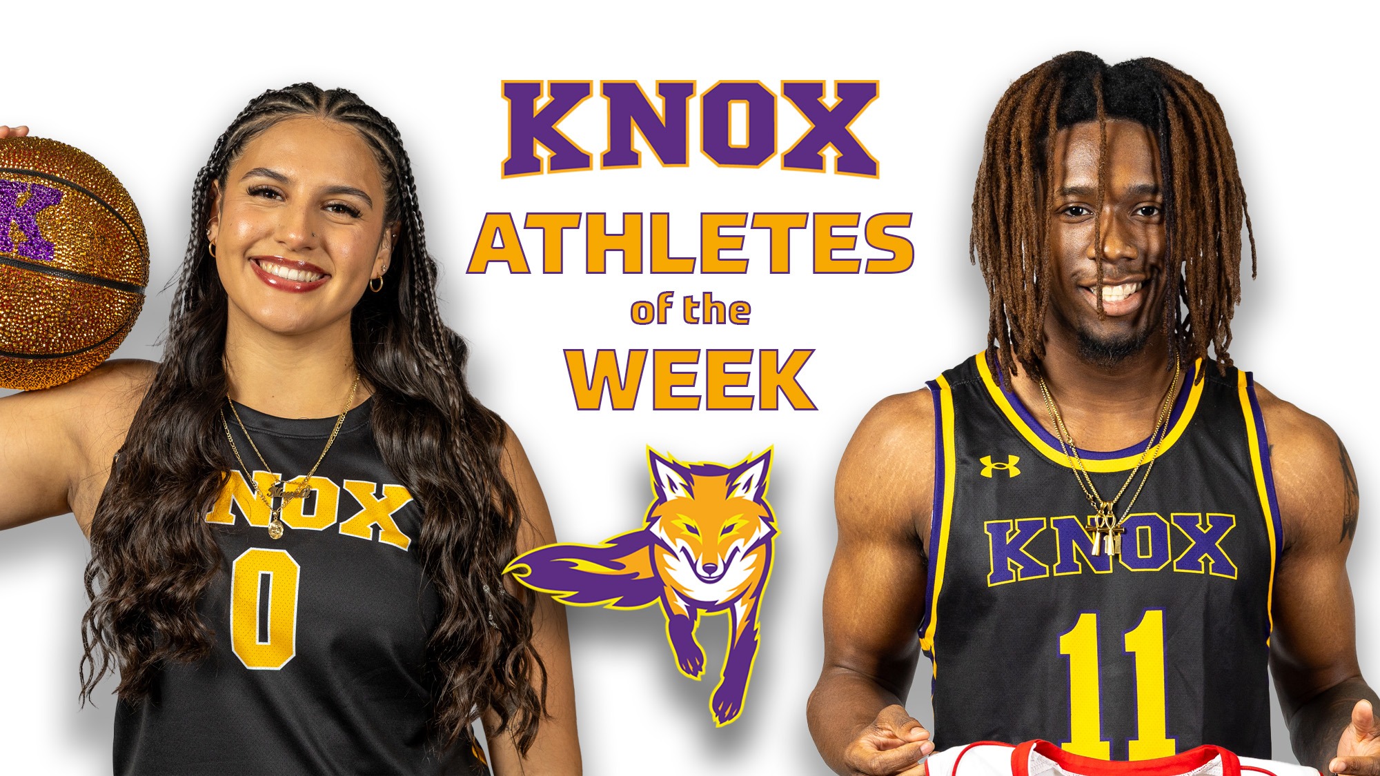Nayeli Nidez Acuña and Russell Wright, Knox Athletes of the Week, Dec. 16, 2025