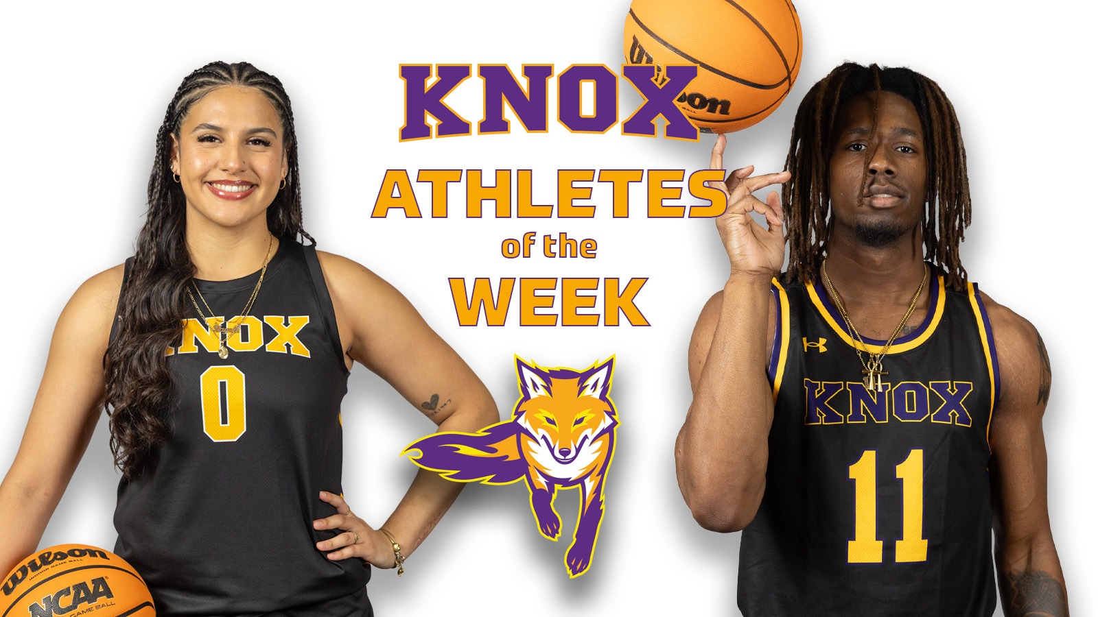 Nayeli Nidez Acuña and Russell Wright, the Knox Athletes of the Week, Dec. 2, 2025