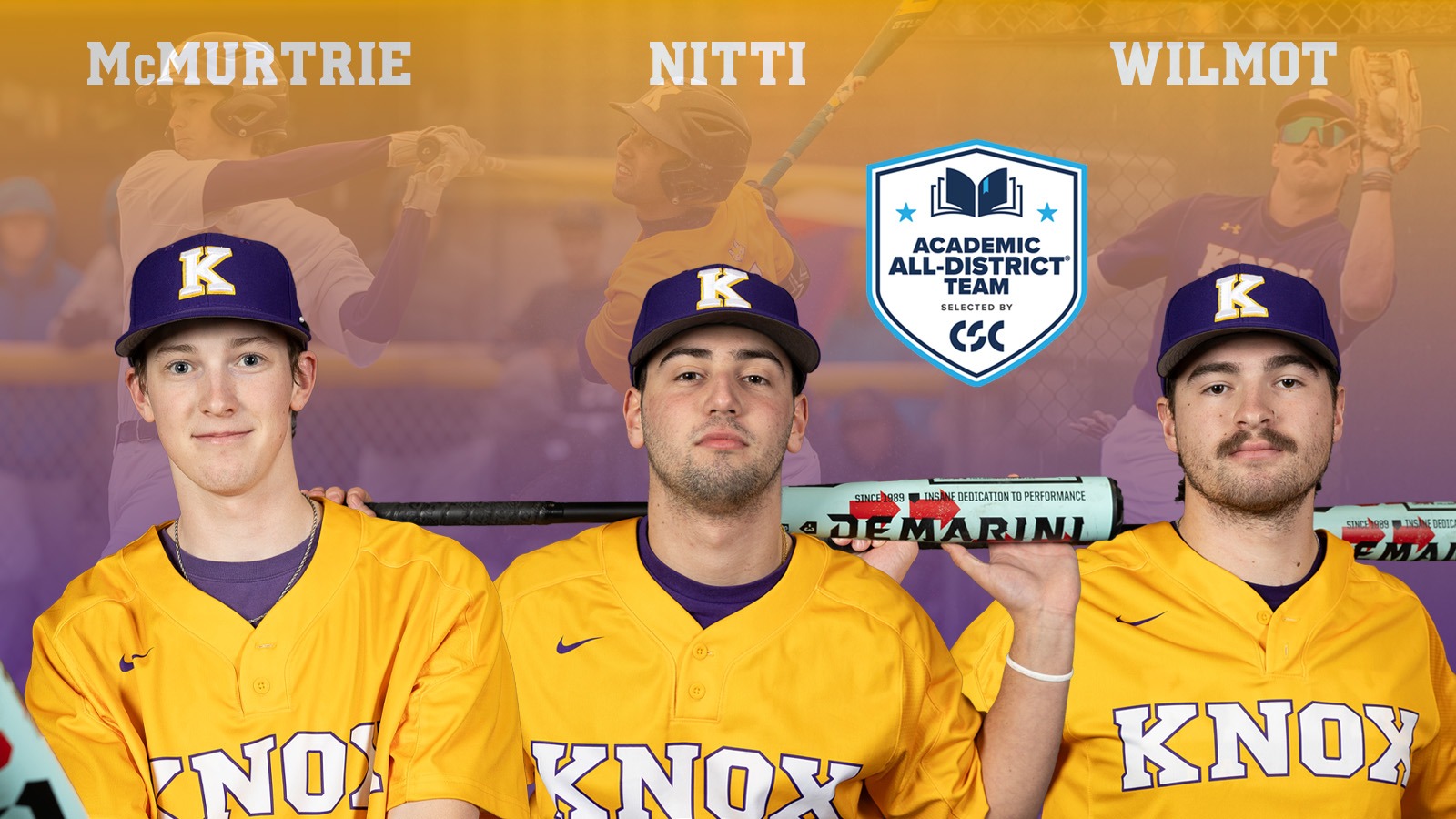 2025 Academic All-District Baseball Team selections — Aidan McMurtrie, Nicholas Nitti and Thomas Wilmot