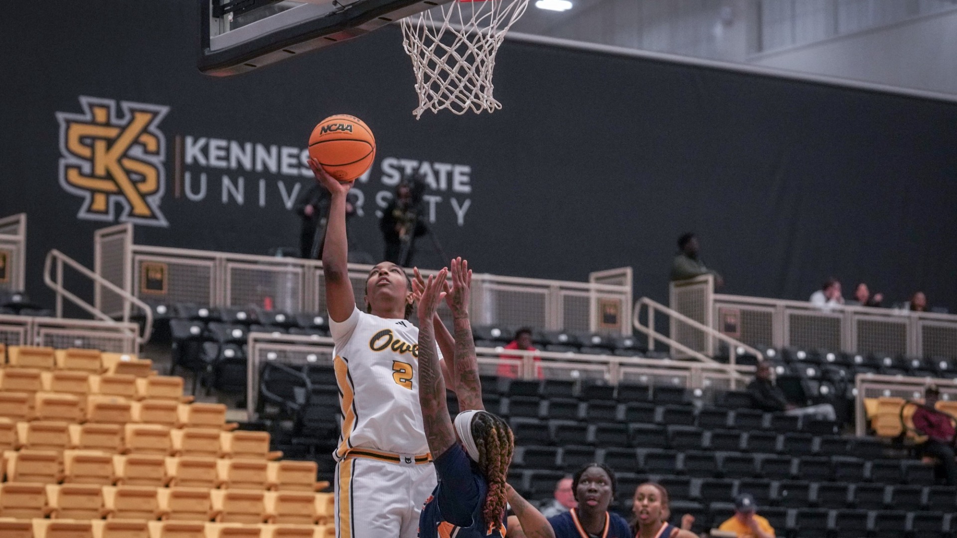 Kennesaw State women's basketball's Trynce Taylor plays in the Owls' 83-52 win over UTEP on Jan. 22, 2026 at VyStar Arena.