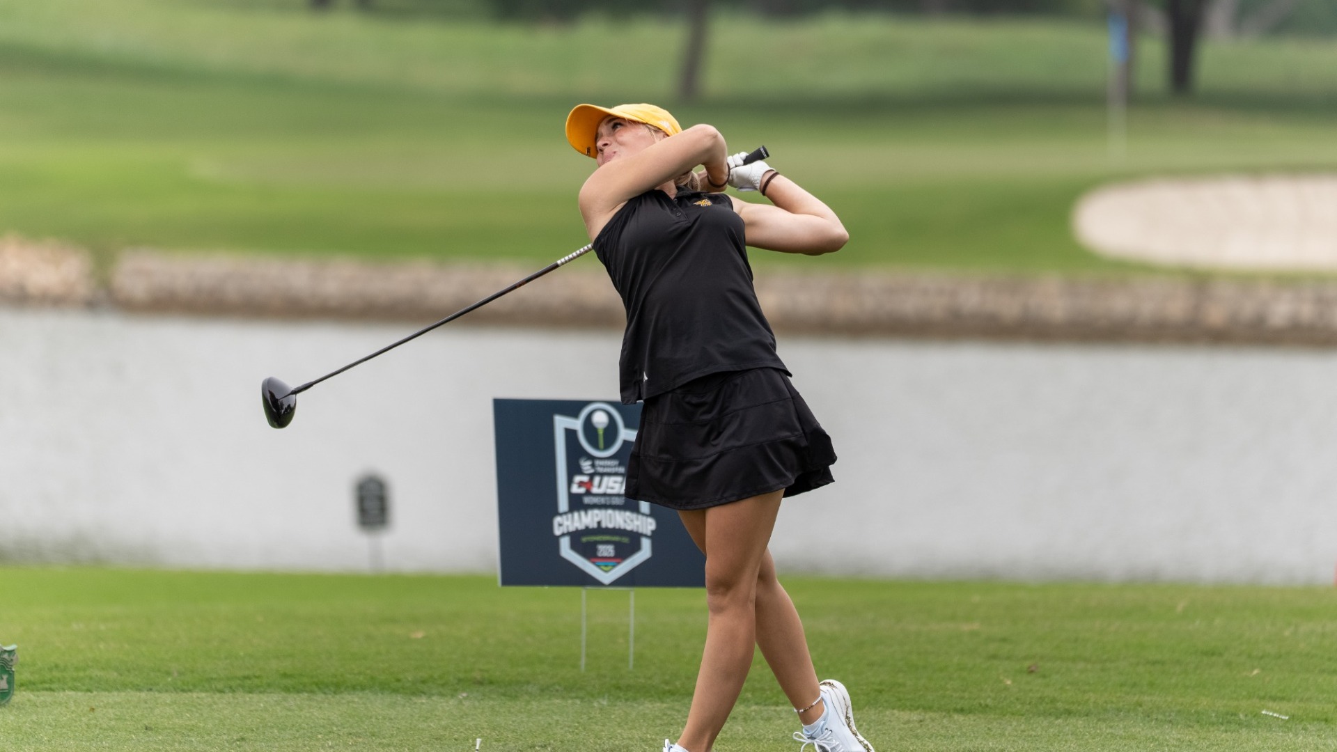 Nyah Kelly Hitting Driver at the 2026 CUSA Championship 