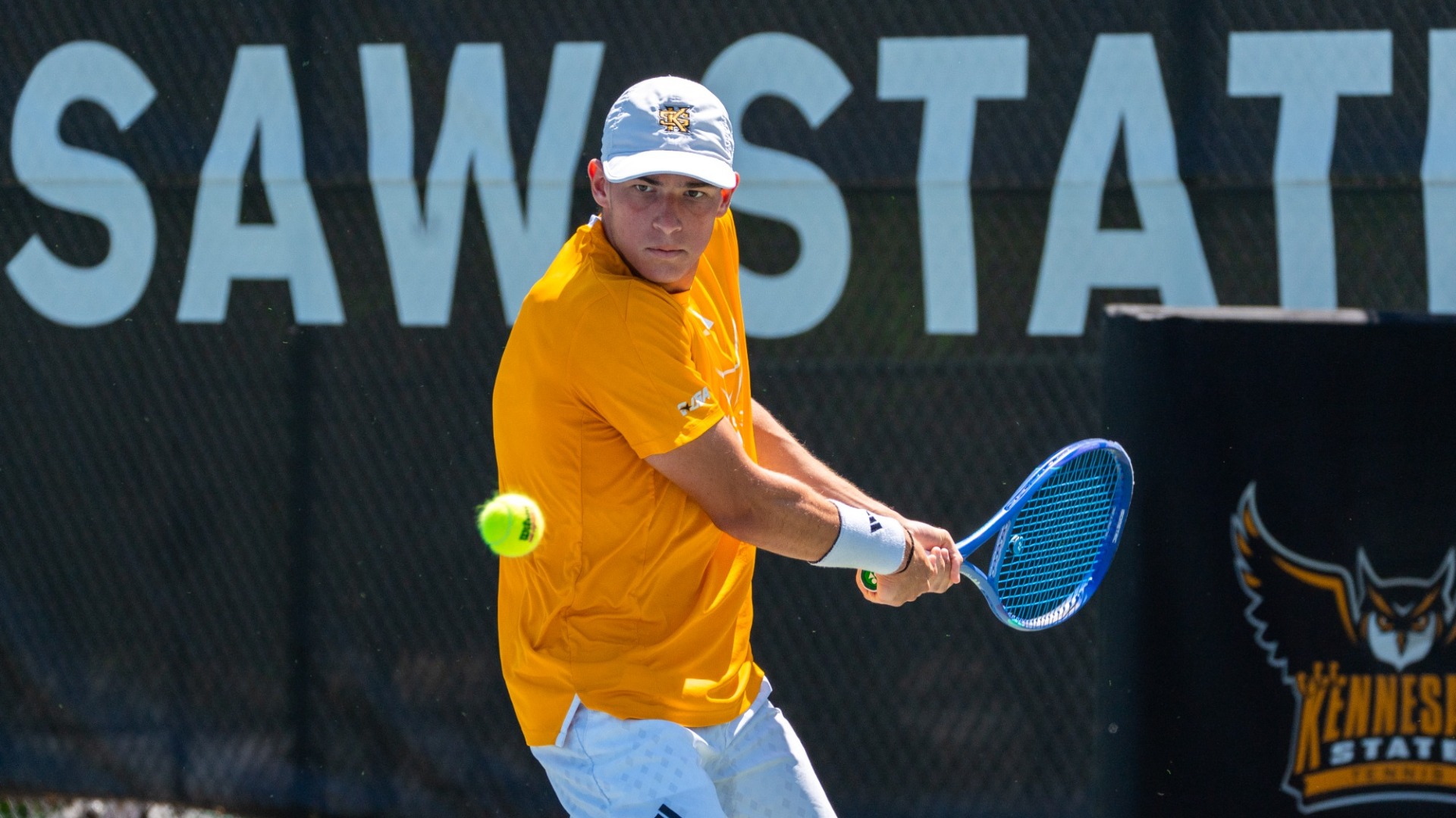 Kennesaw State men's tennis player Nathan Walters faces Gardner-Webb.