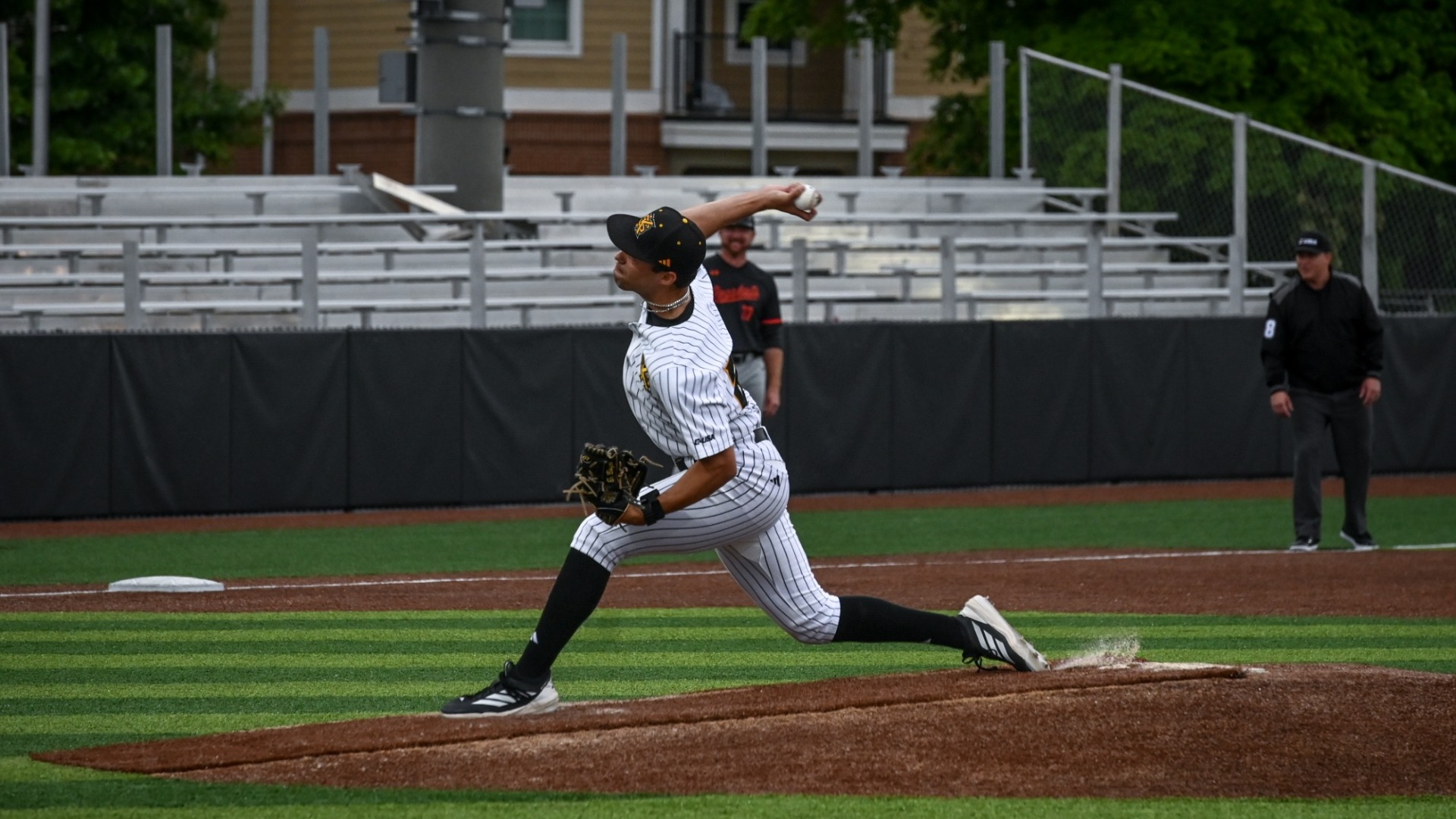 Ty Bayer pitching against Sam Houston