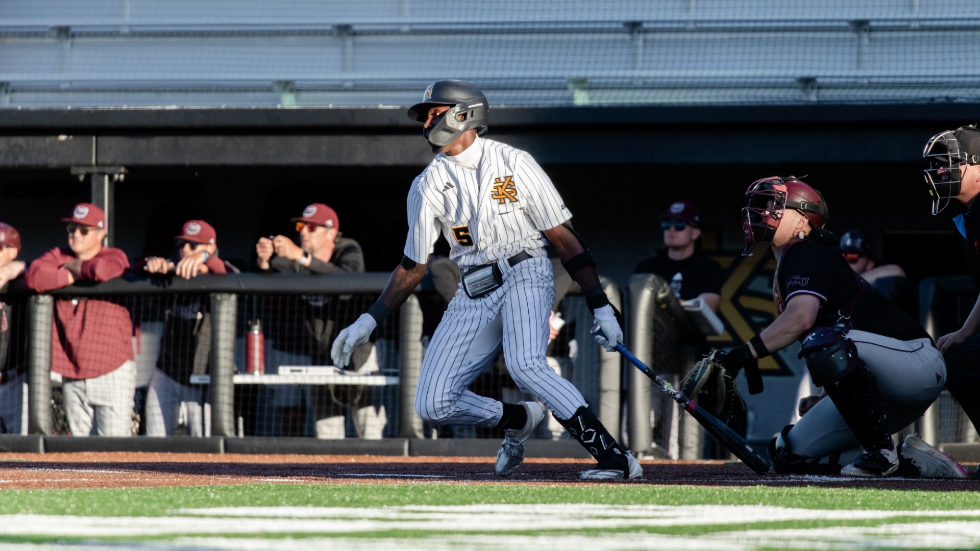 Shamaar McDuffie hitting against Missouri State