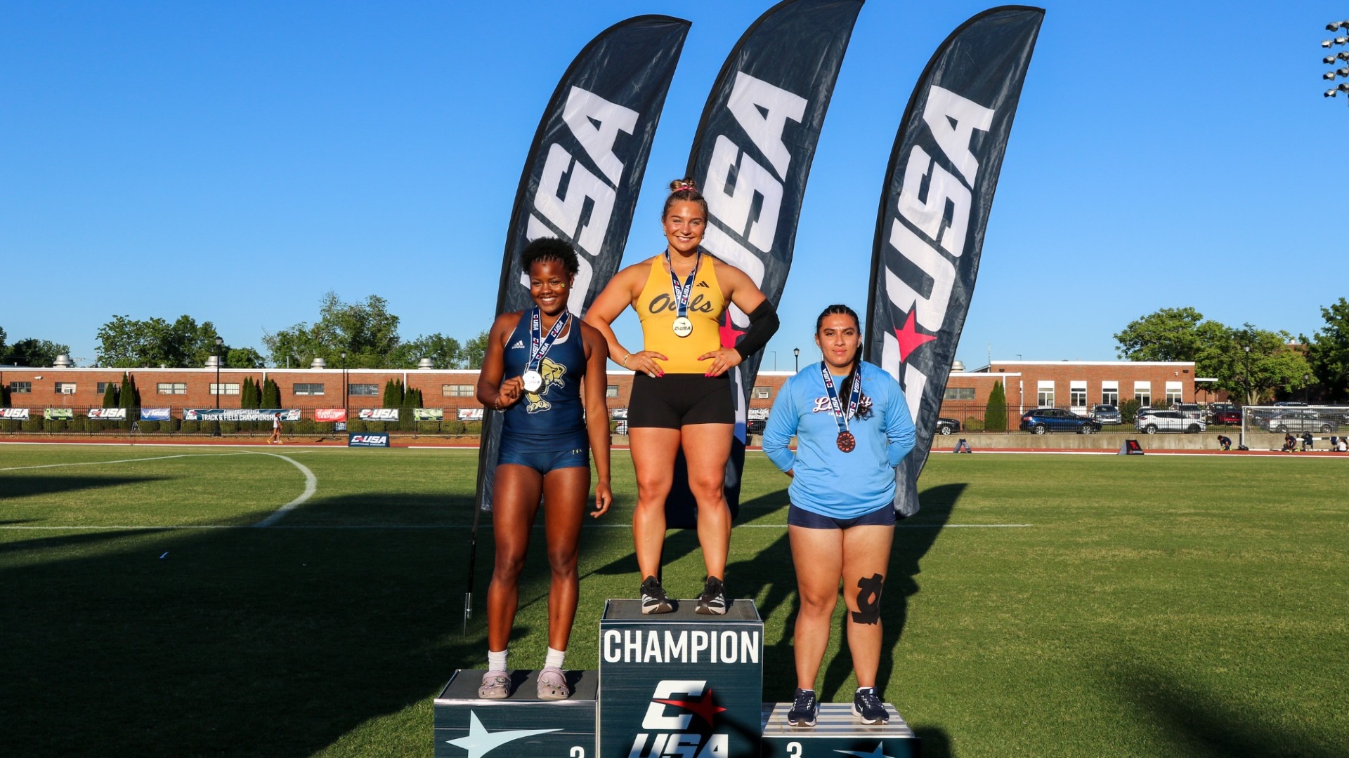 Kali Terza on Podium 2026 CUSA Championships 