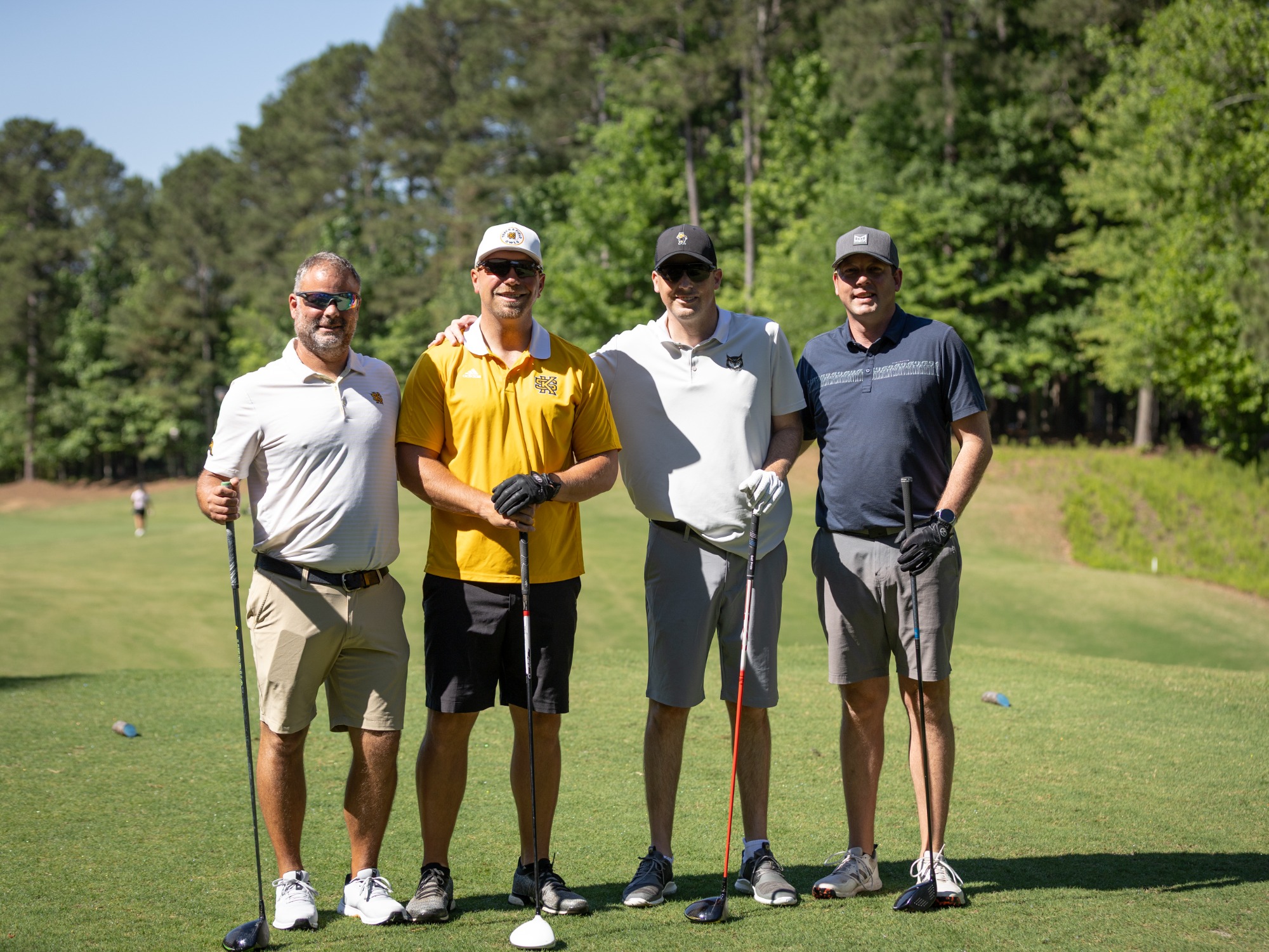 Kennesaw State director of tennis Matt Emery and director of track and field/cross country Cale McDaniel at the 2026 Dot Martin Scholarship Golf Classic.
