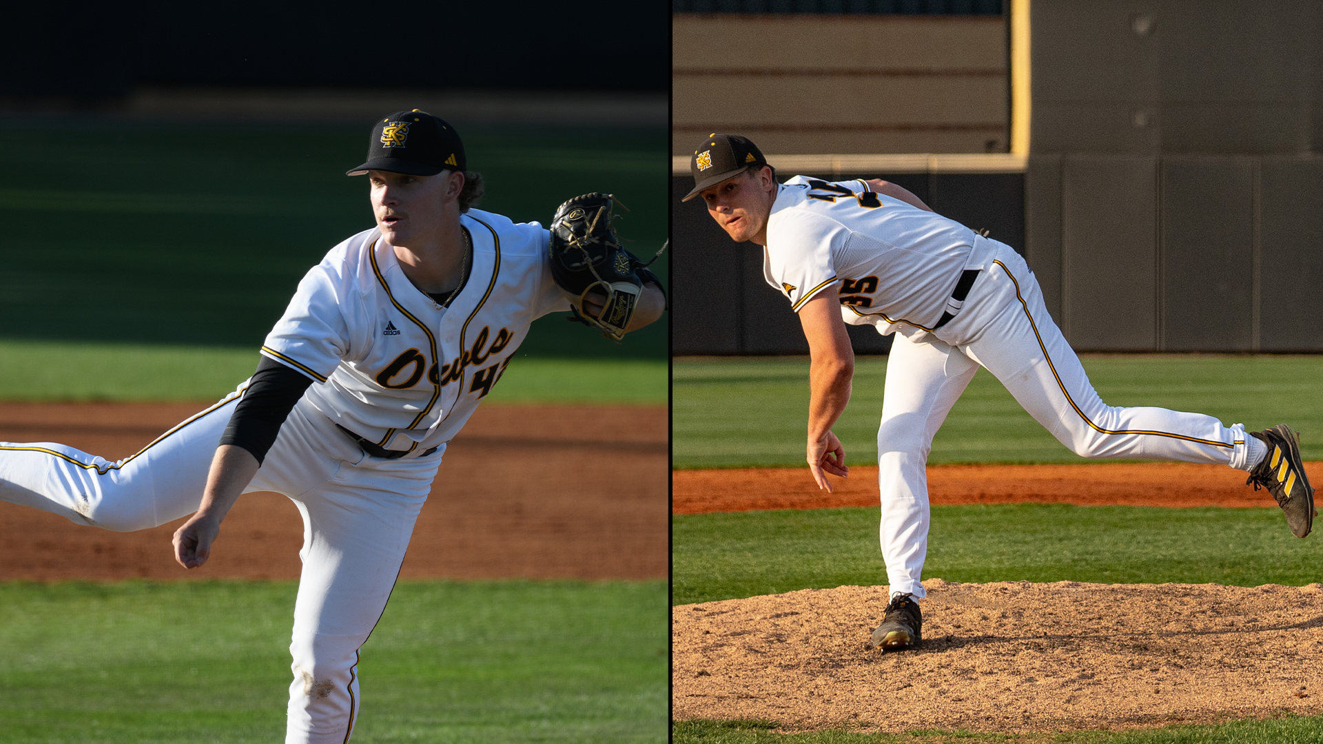 Halton Hardy and Luke Cooper pitching at Stillwell Stadium