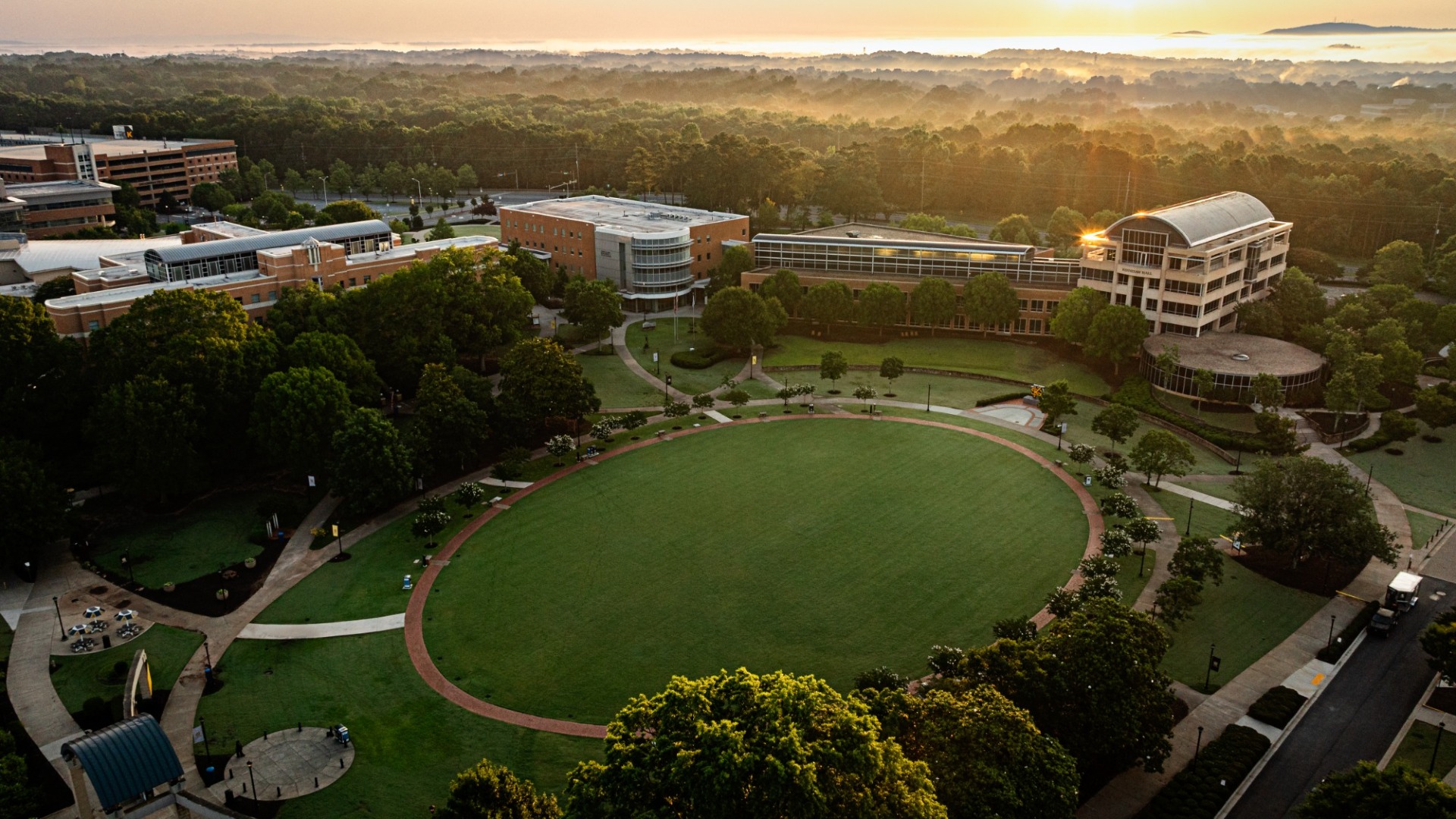 campus green aerial 
