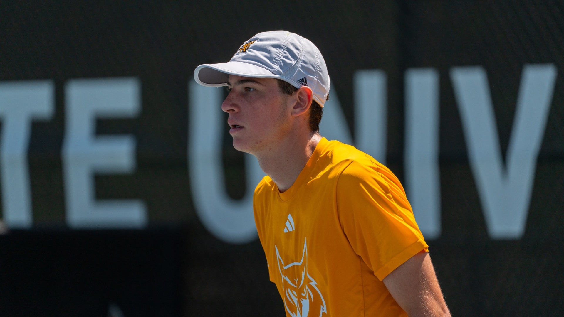 Kennesaw State men's tennis player Nathan Walters faces Gardner-Webb.