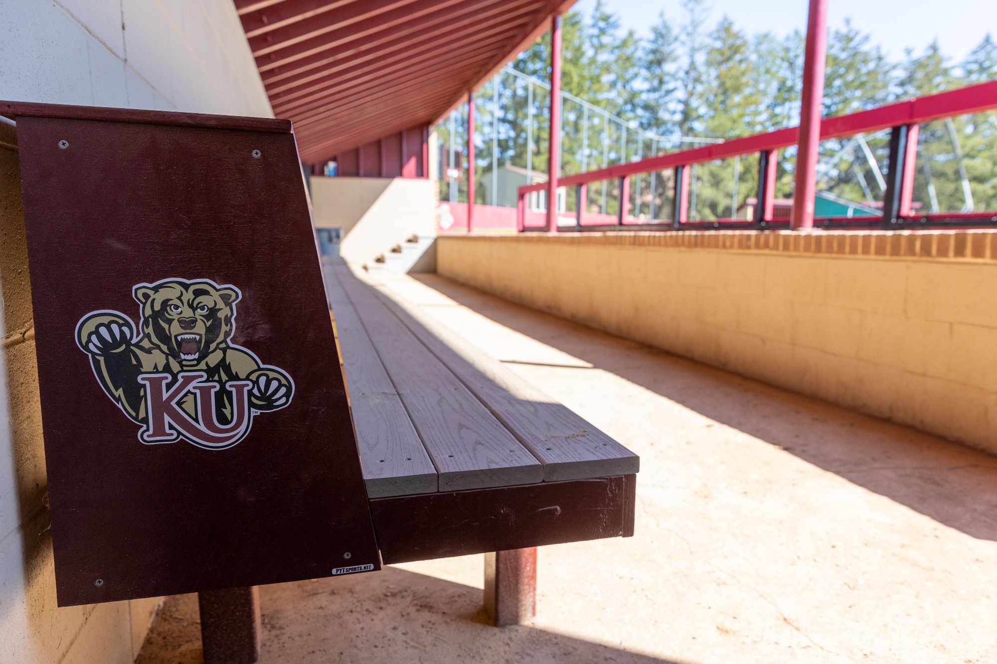 North Campus Baseball Field Dugout Bench Oct. 2023