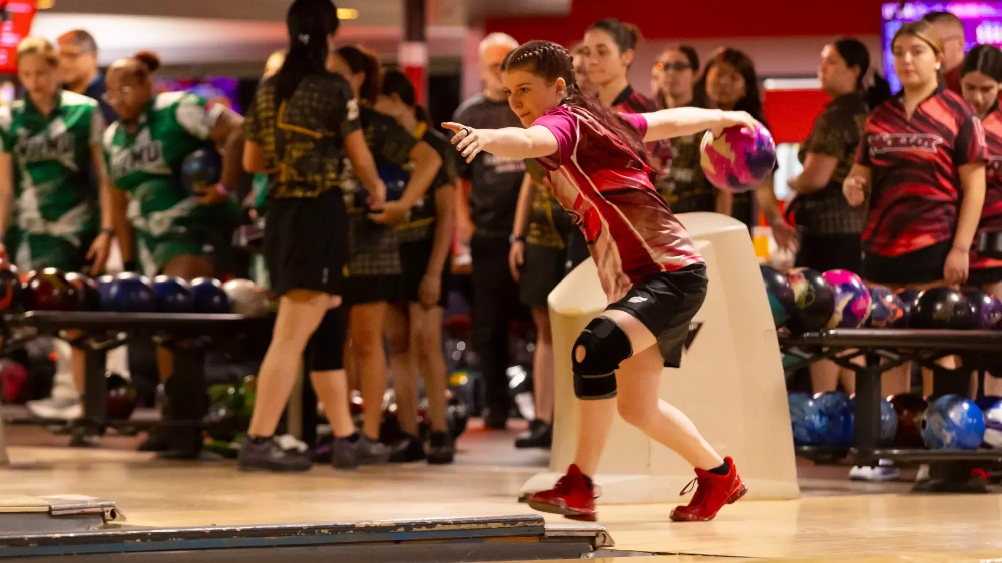 Kam Brenneman bowling at Golden Bear Invite 101924