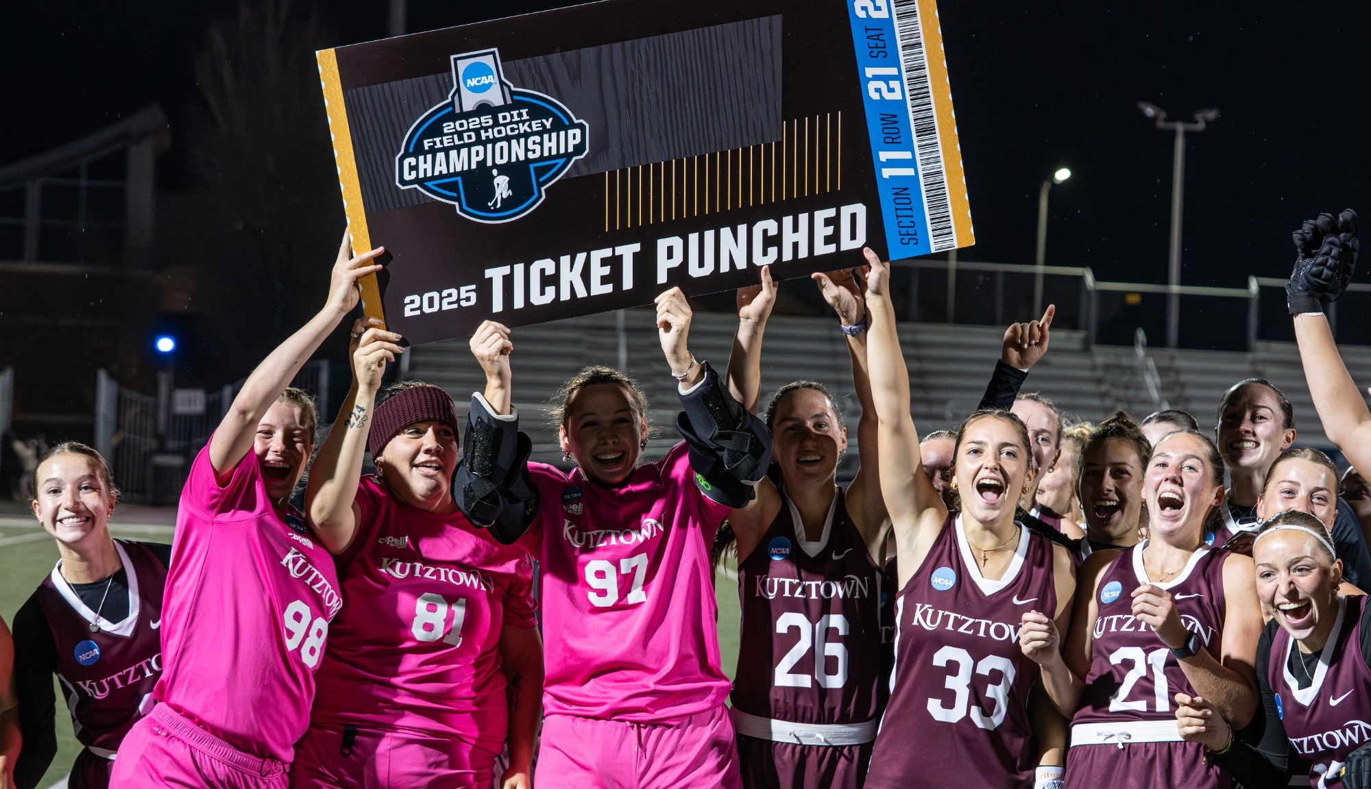 KU FH celebrates winning the NCAA First Round Game to punch ticket to NCAA Semifinals